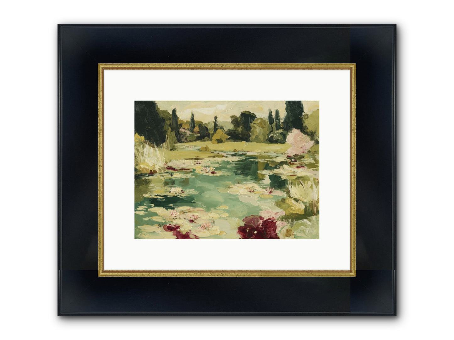 Reveries At Sunrise Framed Print - Wide Black w/Gold 12x9