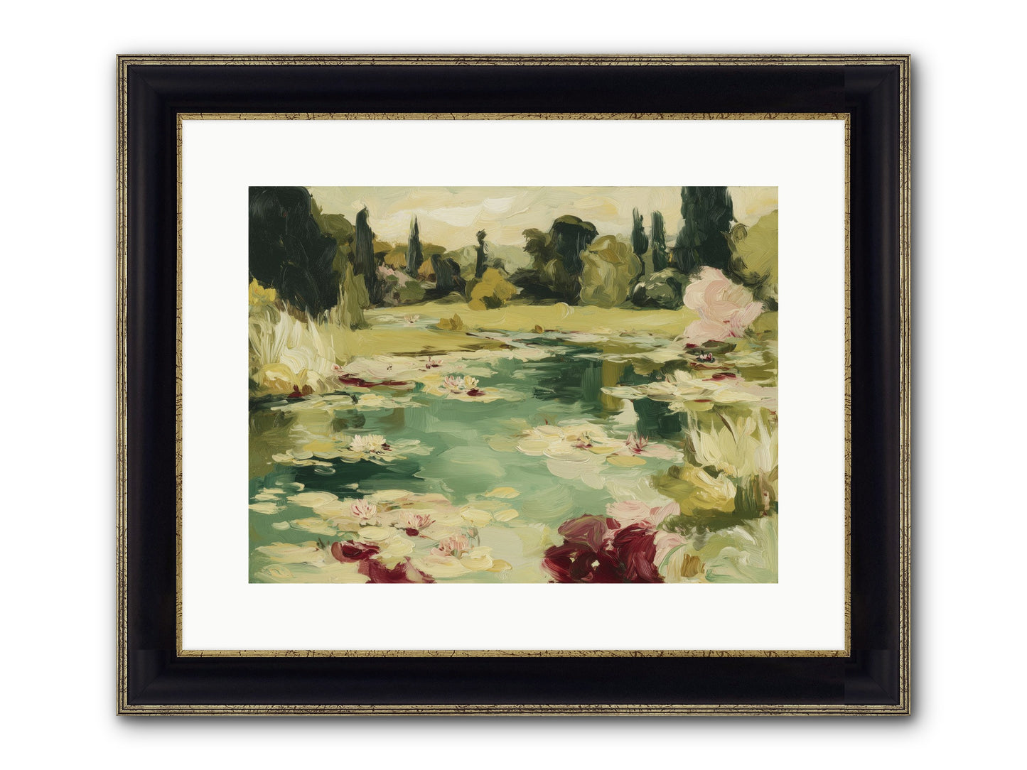 Reveries At Sunrise Framed Print - Black & Gold 16x12