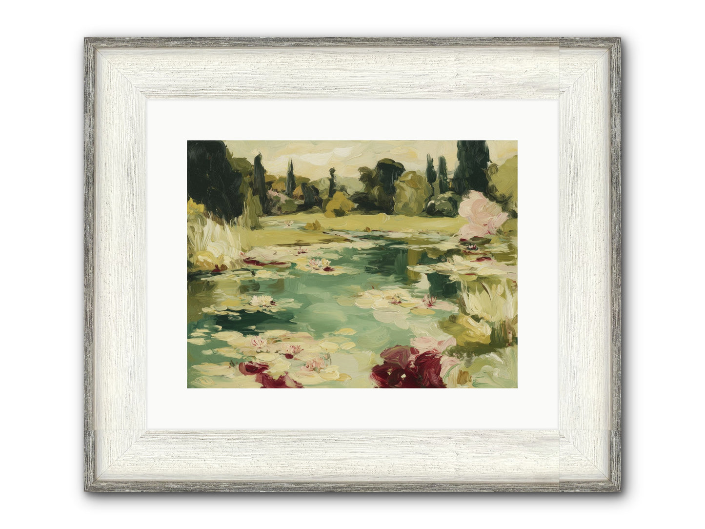Reveries At Sunrise Framed Print - Driftwood White 16x12