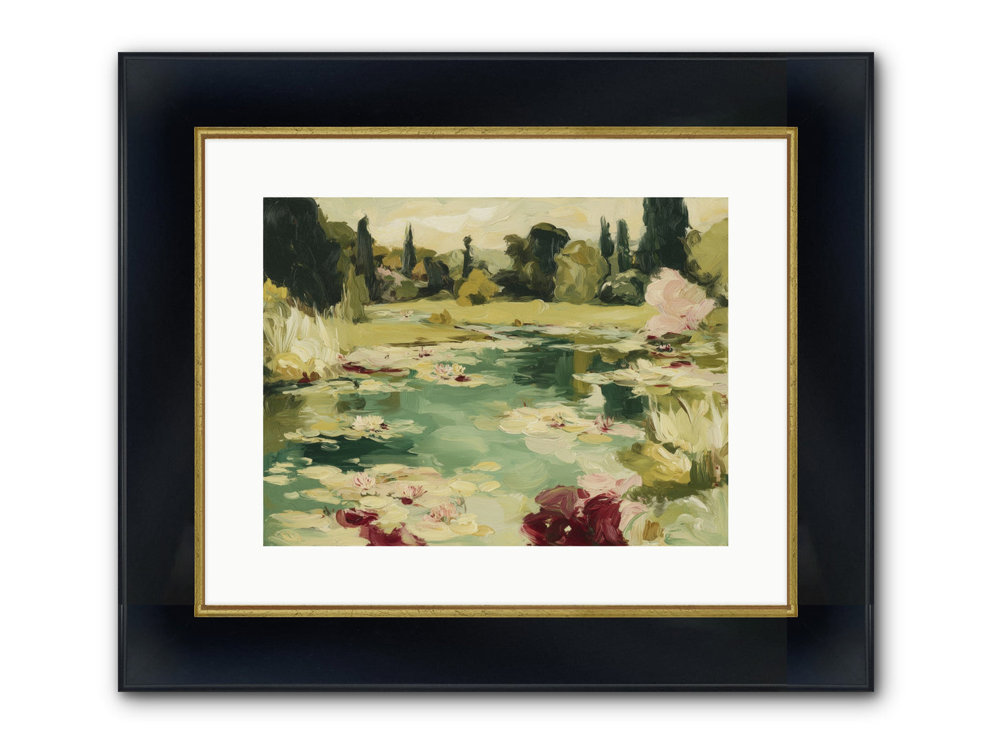 Reveries At Sunrise Framed Print - Wide Black w/Gold 16x12