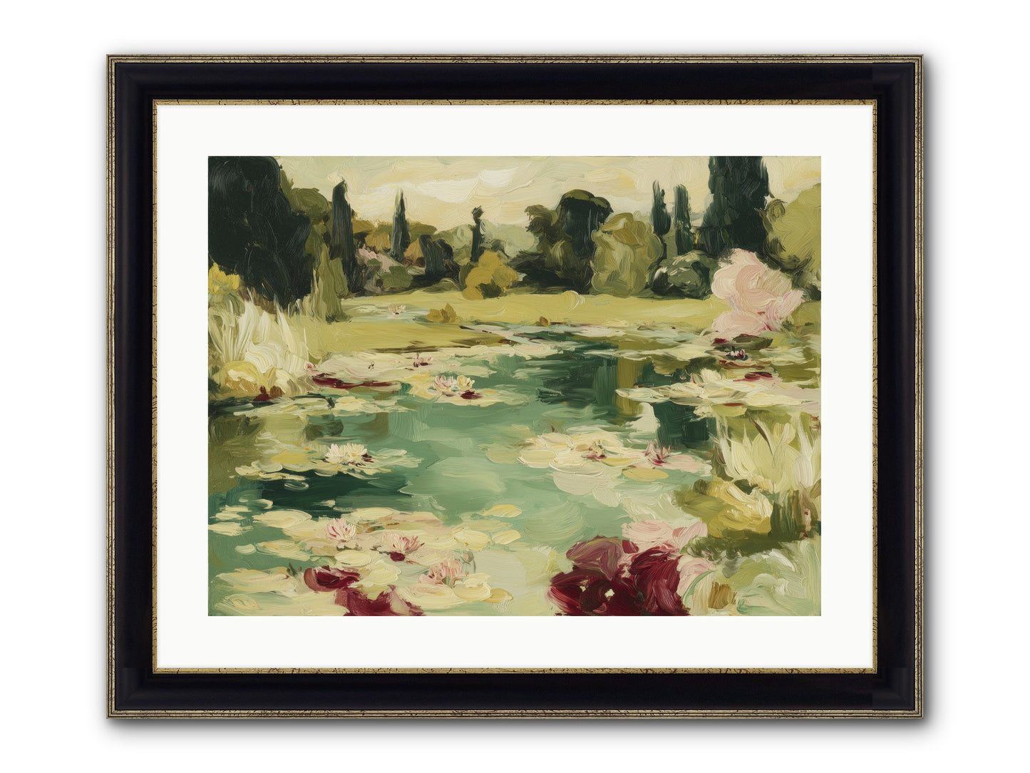 Reveries At Sunrise Framed Print - Black & Gold 24x18
