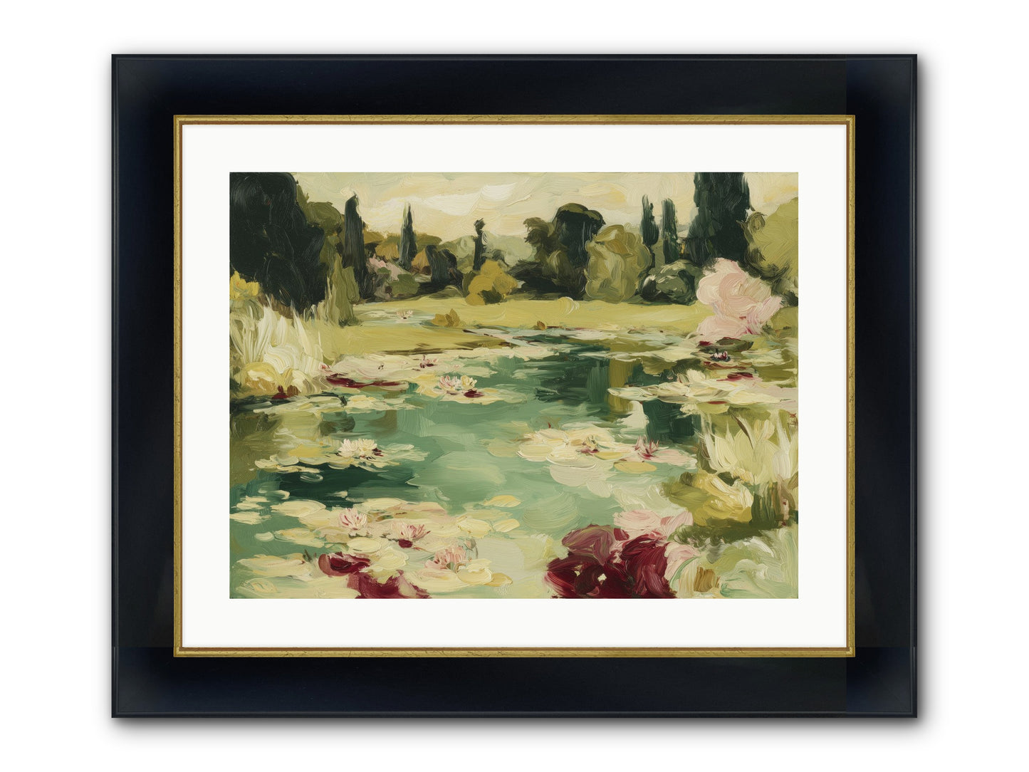 Reveries At Sunrise Framed Print - Wide Black w/Gold 24x18