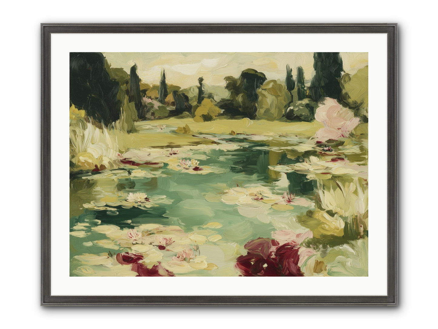 Reveries At Sunrise Framed Print - Slimwoods Black/Silver 32x24