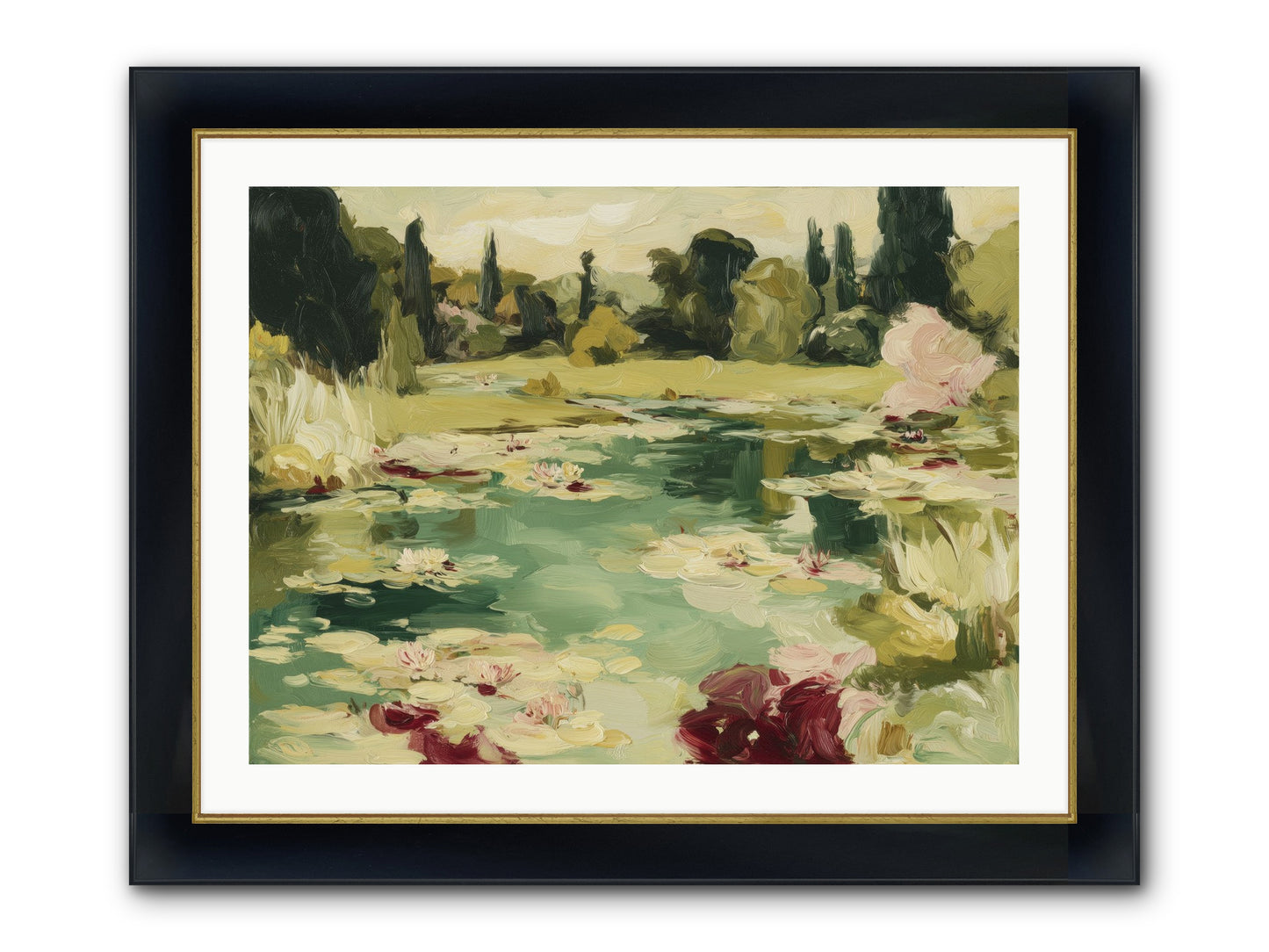 Reveries At Sunrise Framed Print - Wide Black w/Gold 32x24