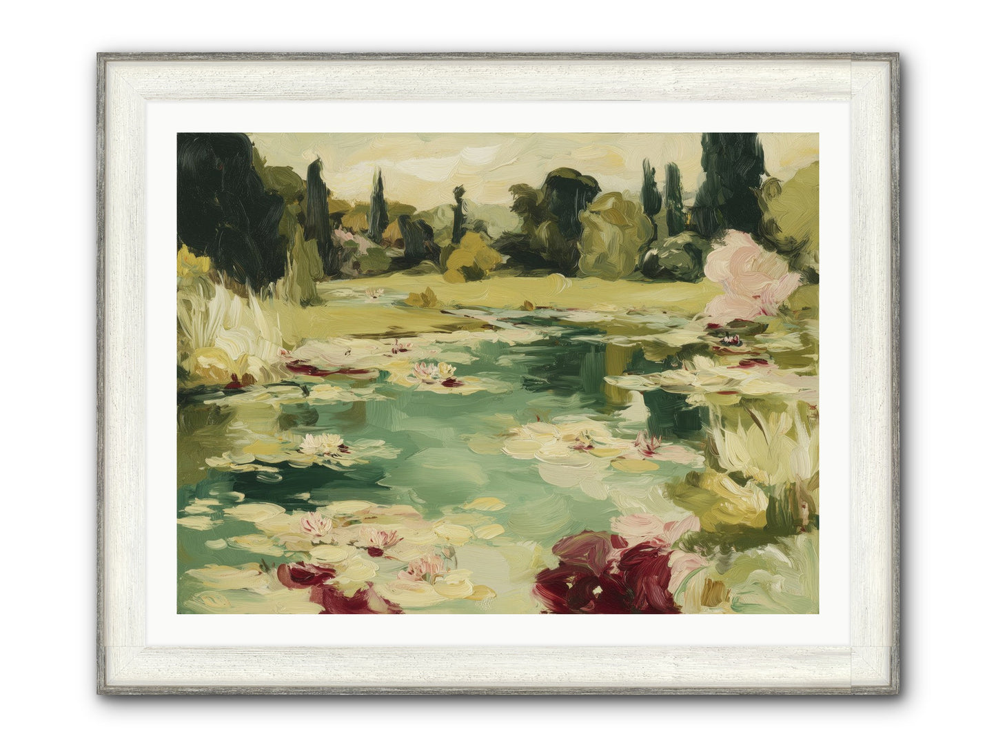Reveries At Sunrise Framed Print - Driftwood White 40x30