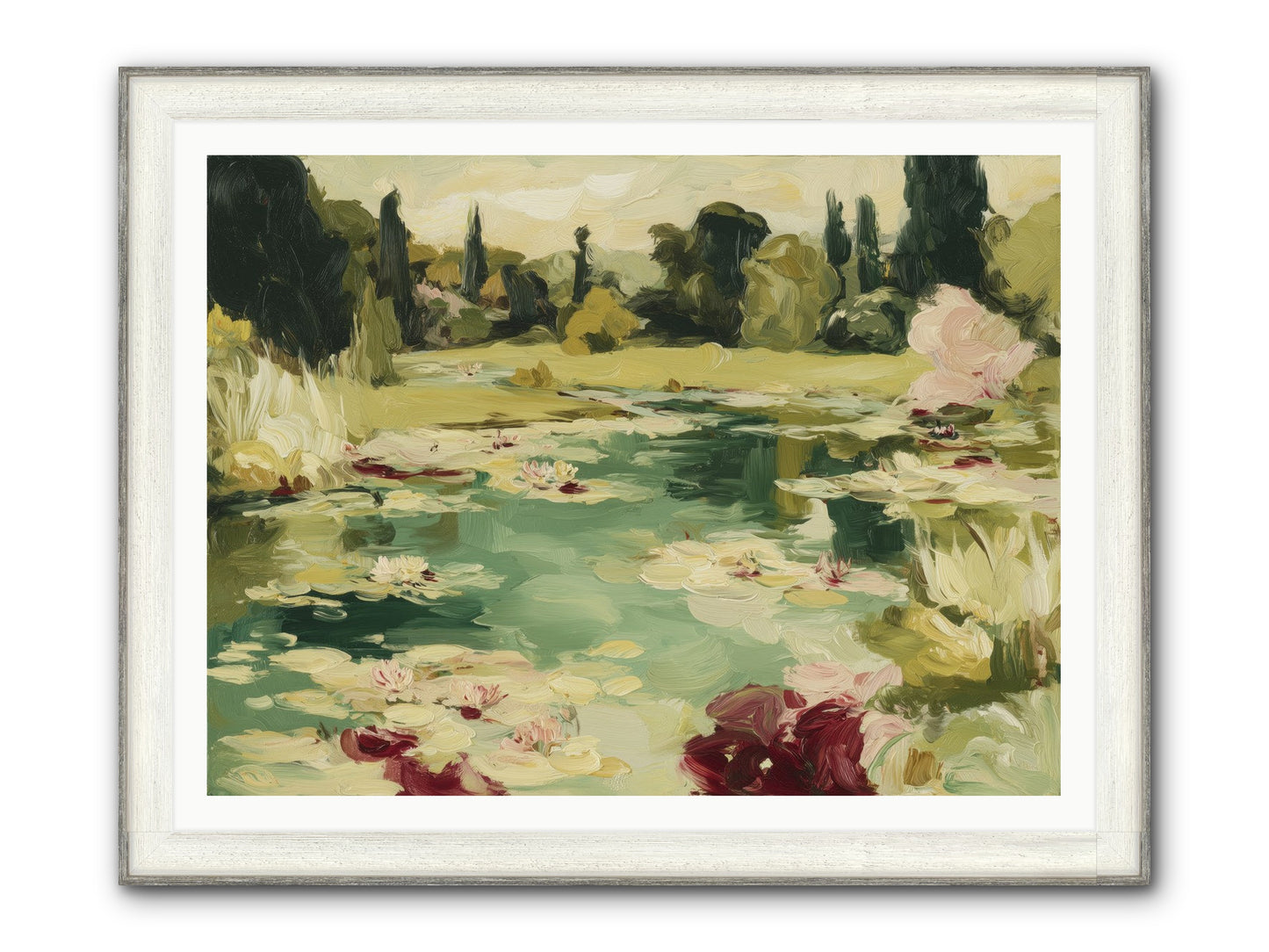 Reveries At Sunrise Framed Print - Driftwood White 48x36