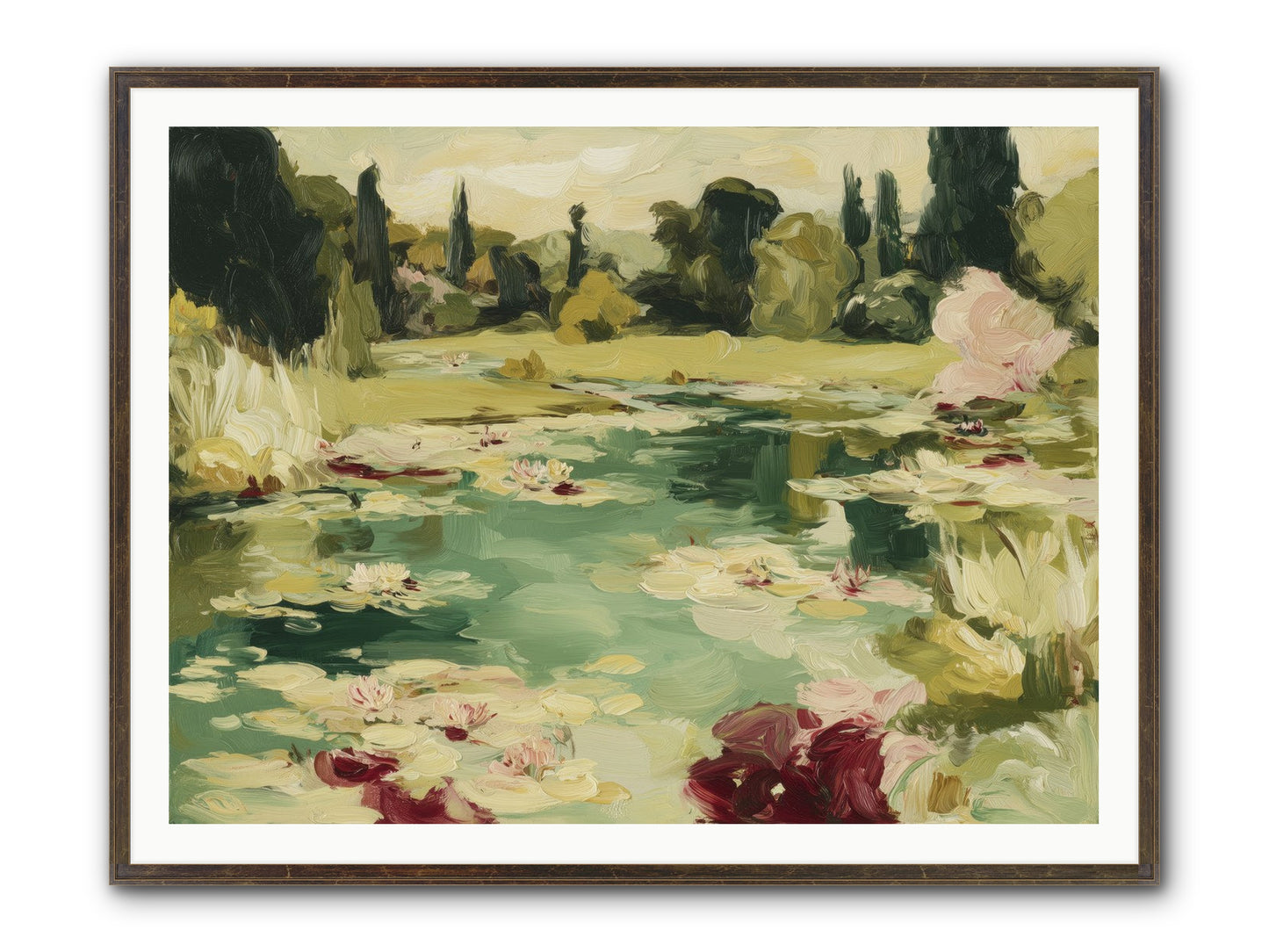 Reveries At Sunrise Framed Print - Slimwoods Black/Gold 48x36