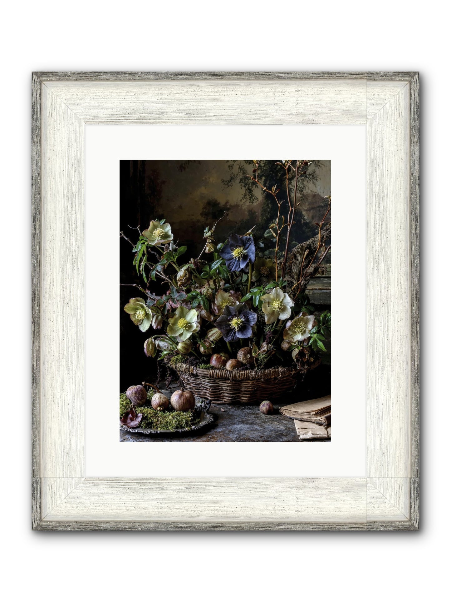 Rhapsody Framed Print - Driftwood White 12x16