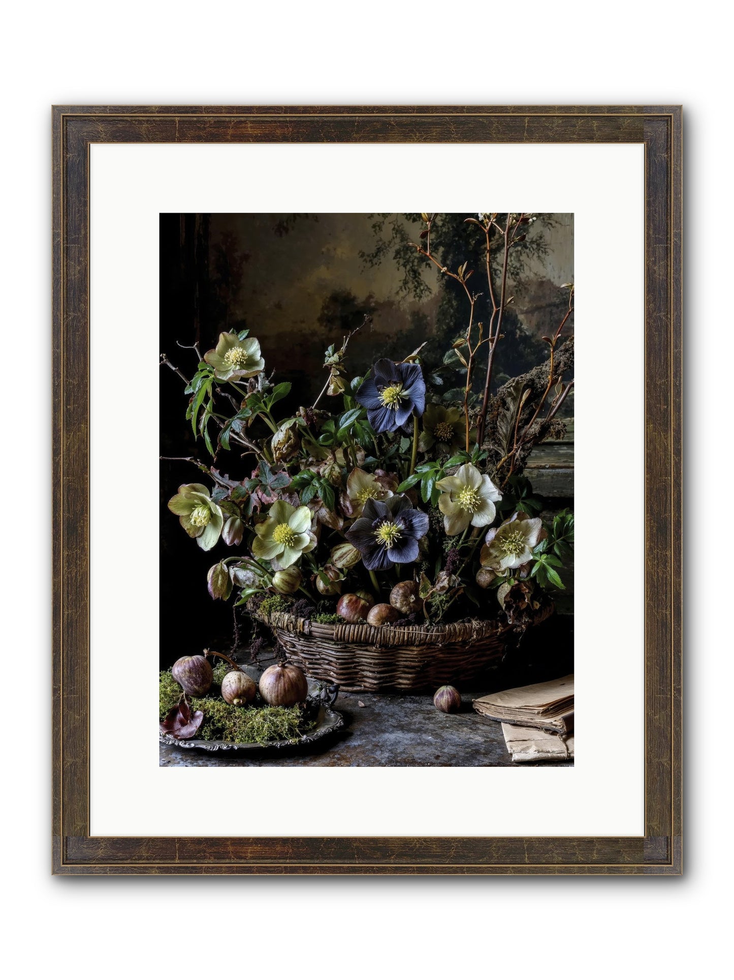 Rhapsody Framed Print - Slimwoods Black/Gold 12x16