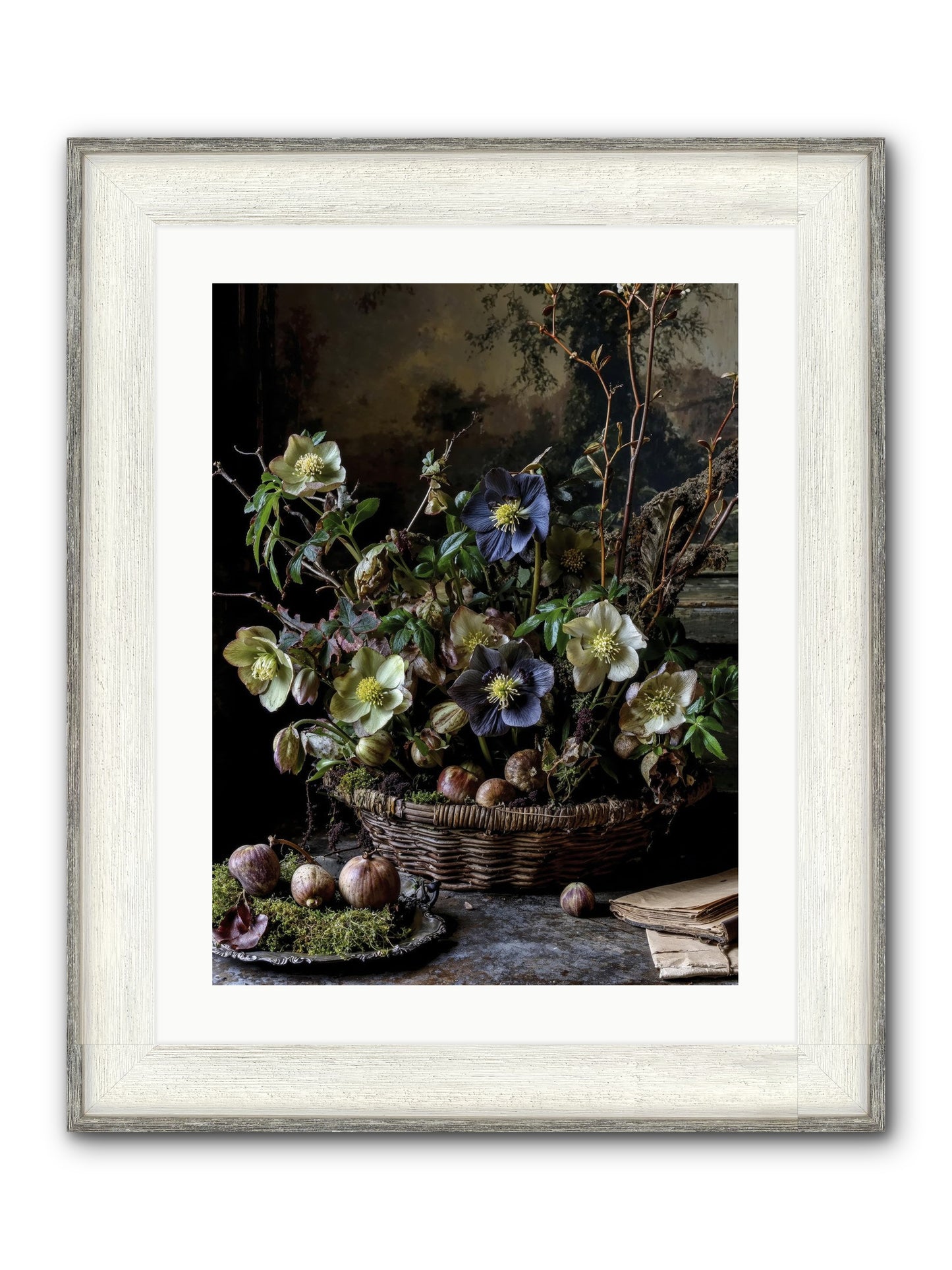 Rhapsody Framed Print - Driftwood White 18x24