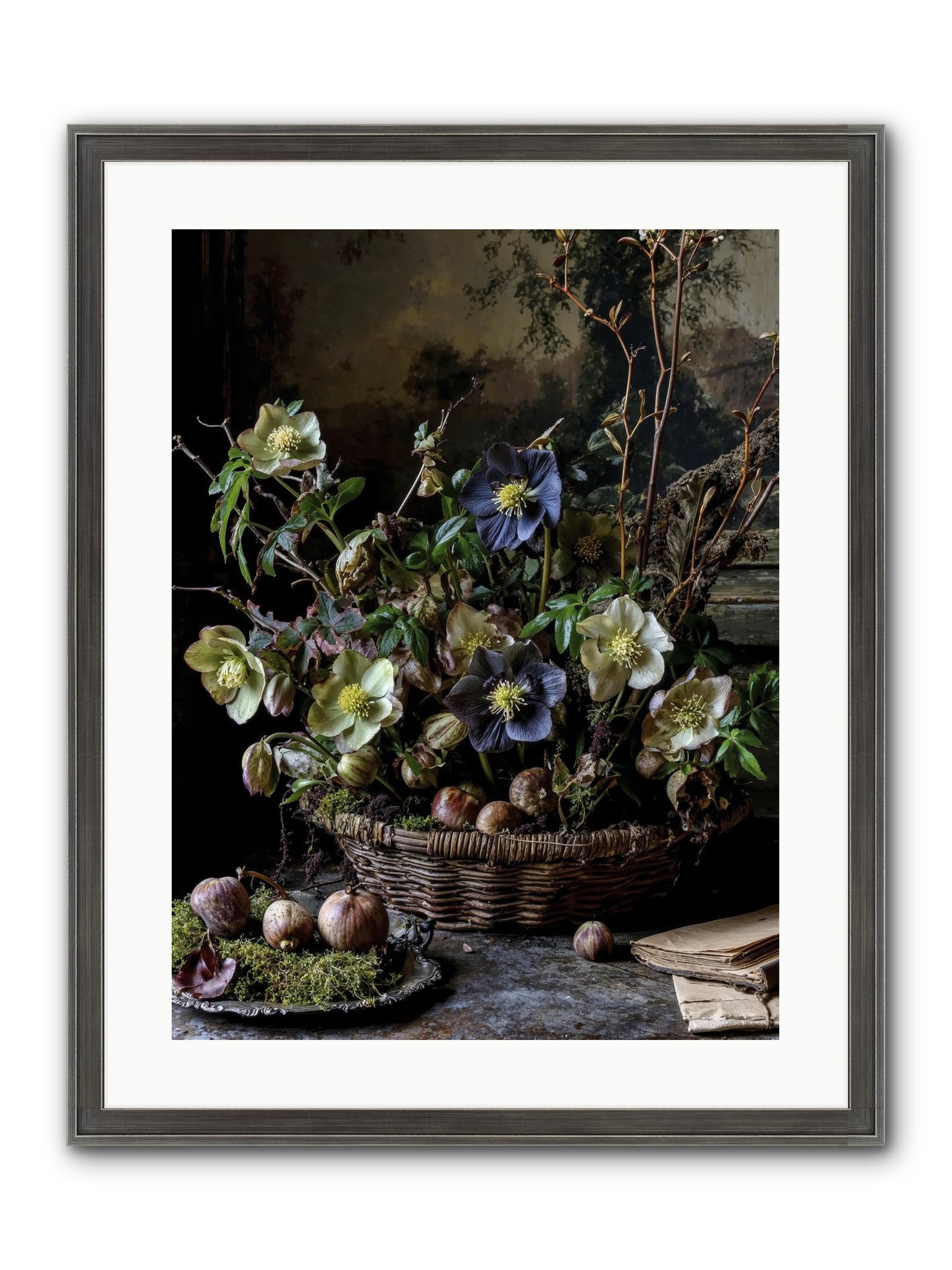 Rhapsody Framed Print - Slimwoods Black/Silver 18x24