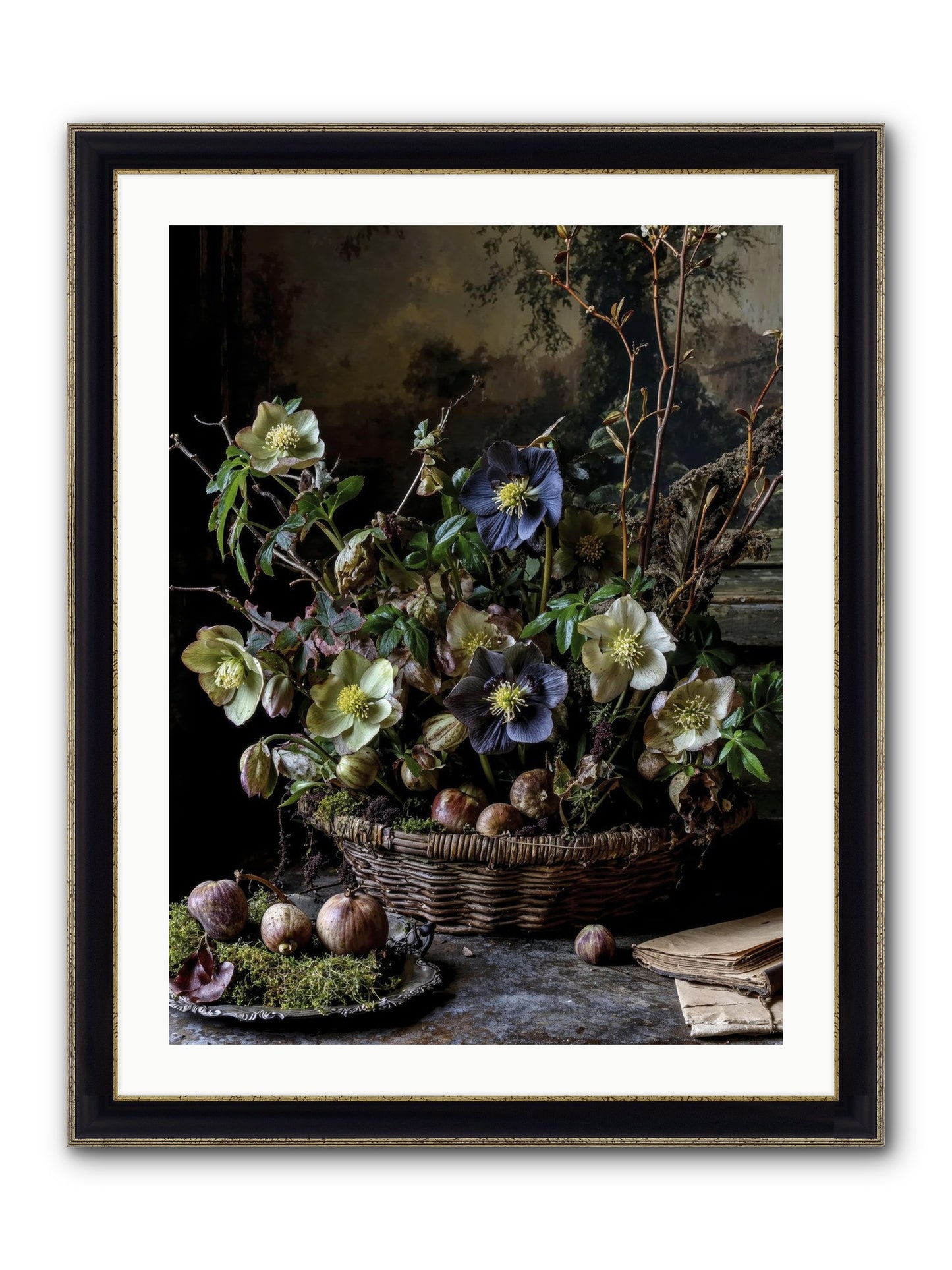 Rhapsody Framed Print - Black & Gold 24x32