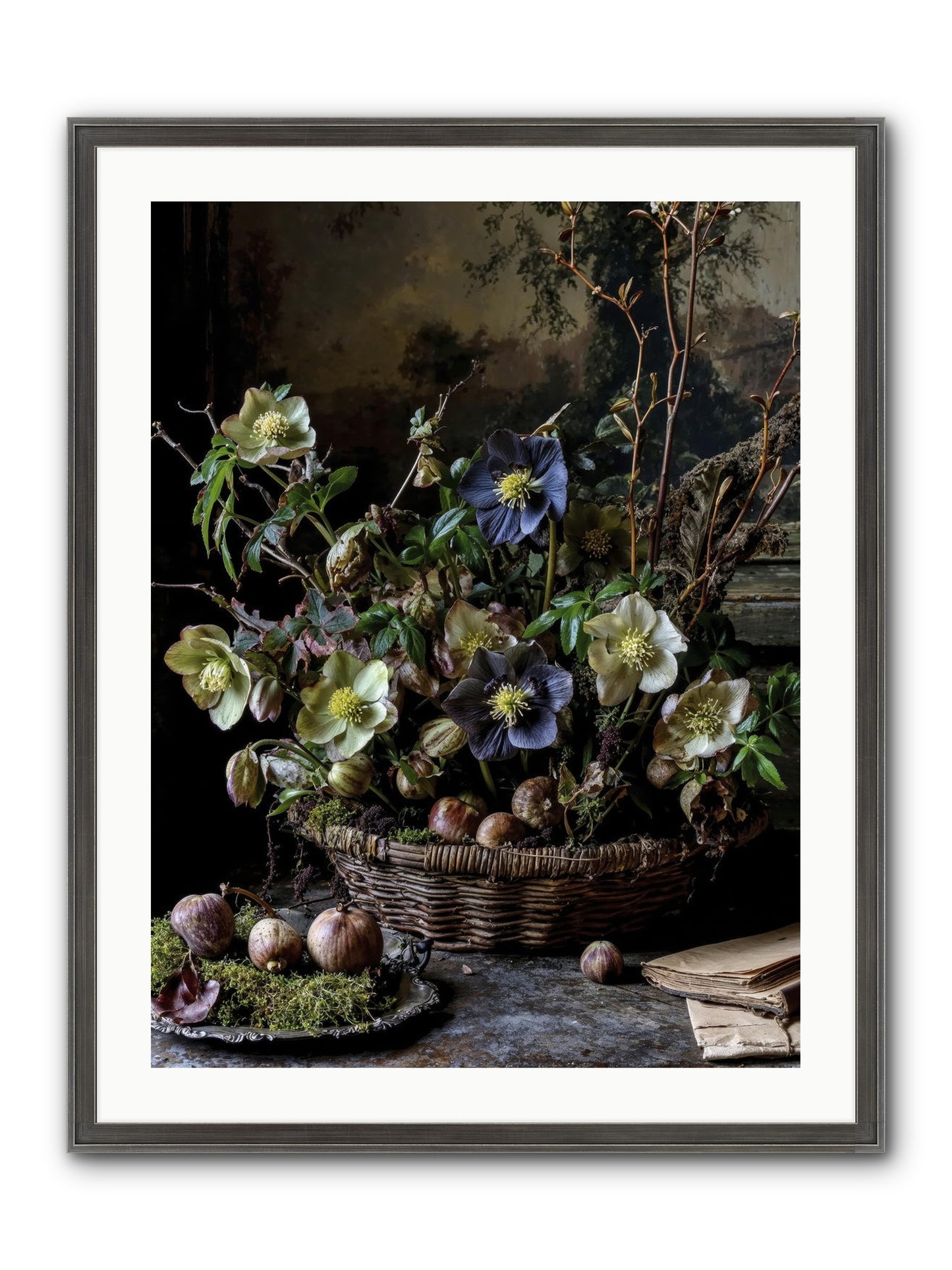 Rhapsody Framed Print - Slimwoods Black/Silver 24x32