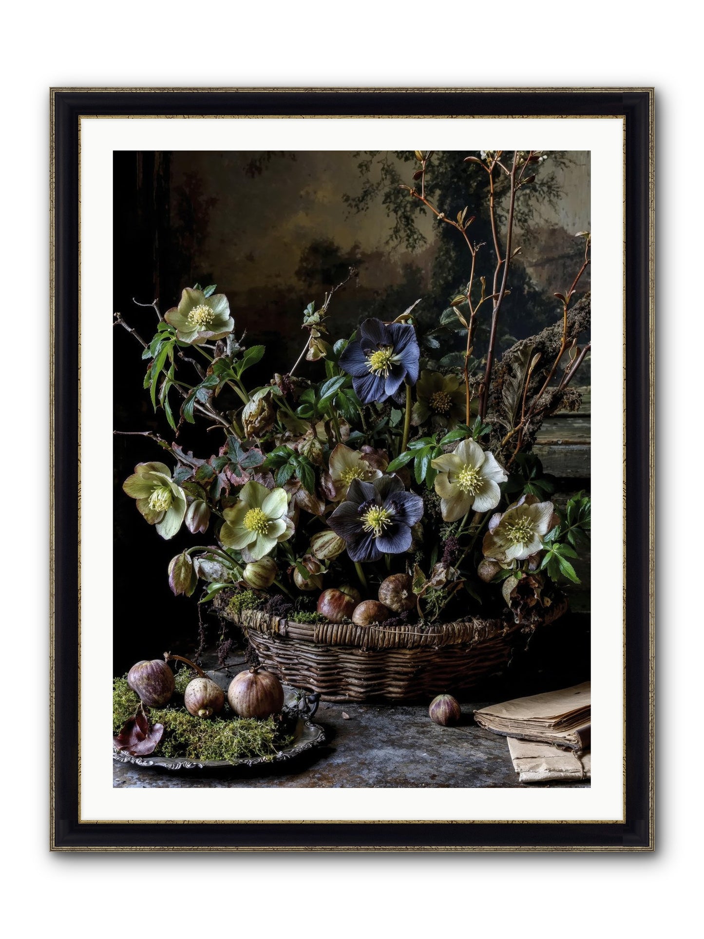 Rhapsody Framed Print - Black & Gold 30x40