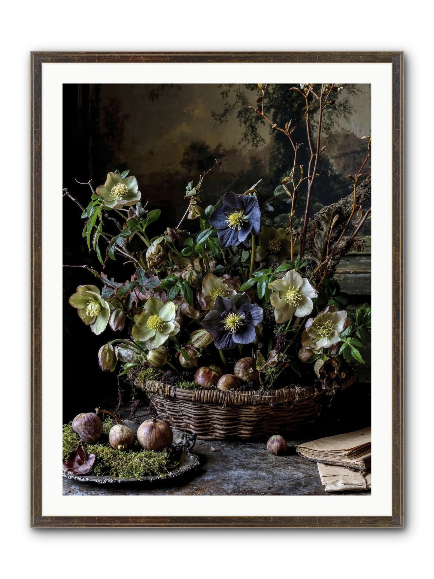 Rhapsody Framed Print - Slimwoods Black/Gold 30x40