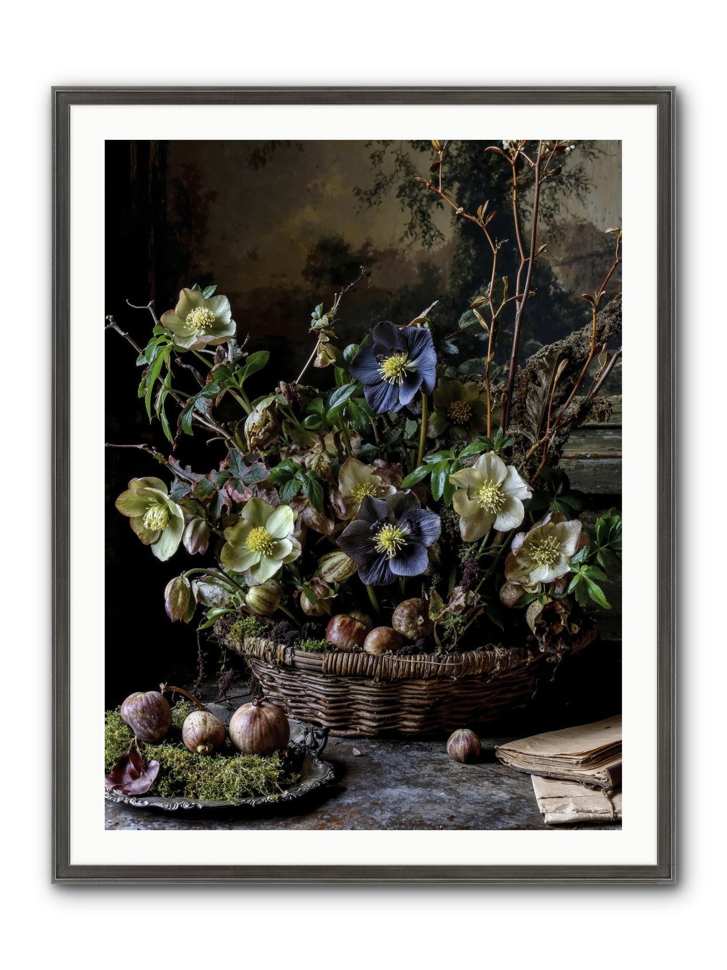 Rhapsody Framed Print - Slimwoods Black/Silver 30x40