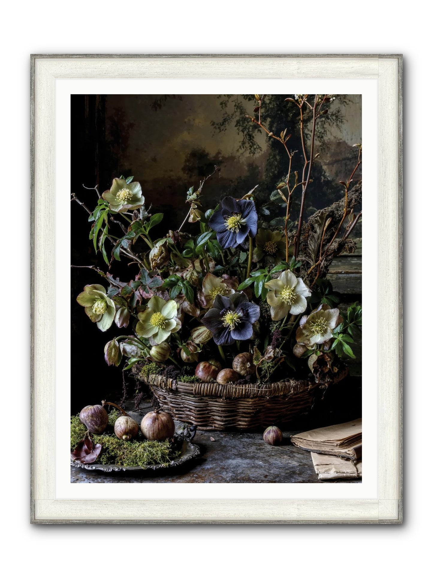 Rhapsody Framed Print - Driftwood White 36x48