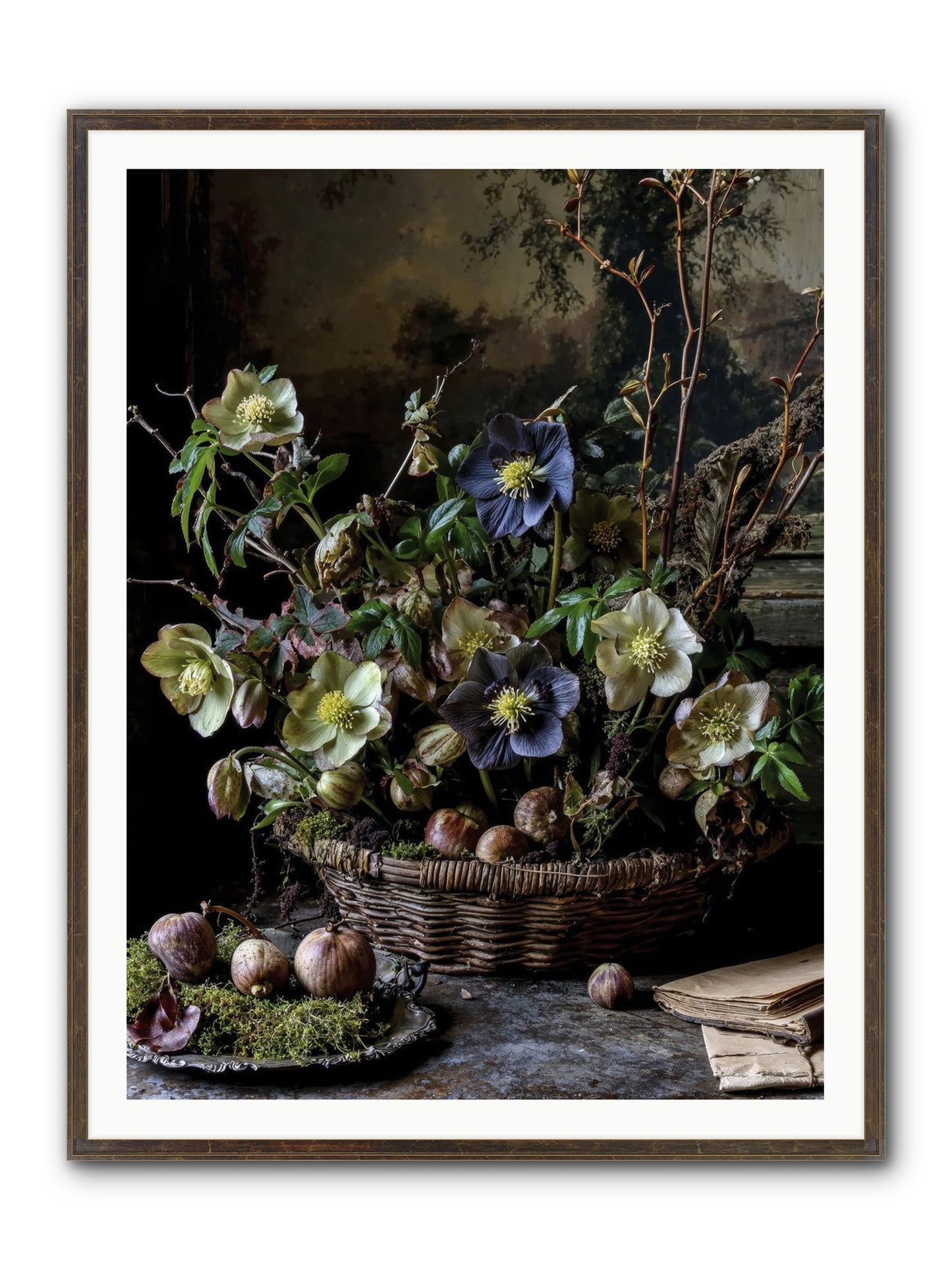 Rhapsody Framed Print - Slimwoods Black/Gold 36x48