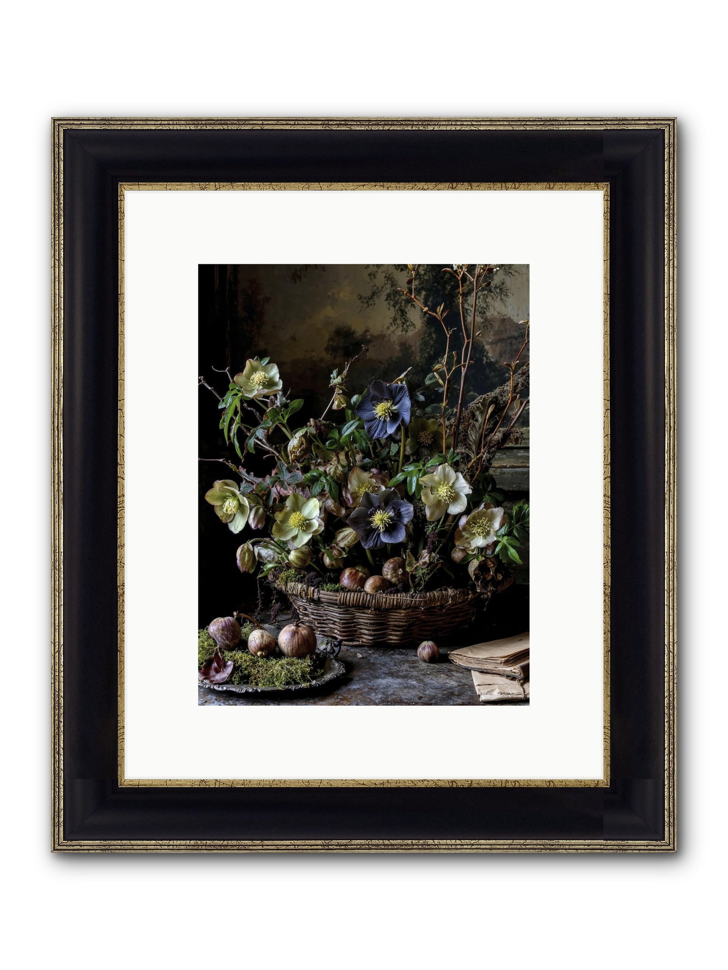 Rhapsody Framed Print - Black & Gold 9x12