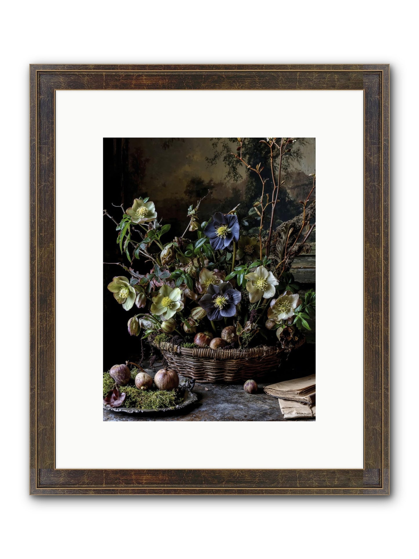 Rhapsody Framed Print - Slimwoods Black/Gold 9x12