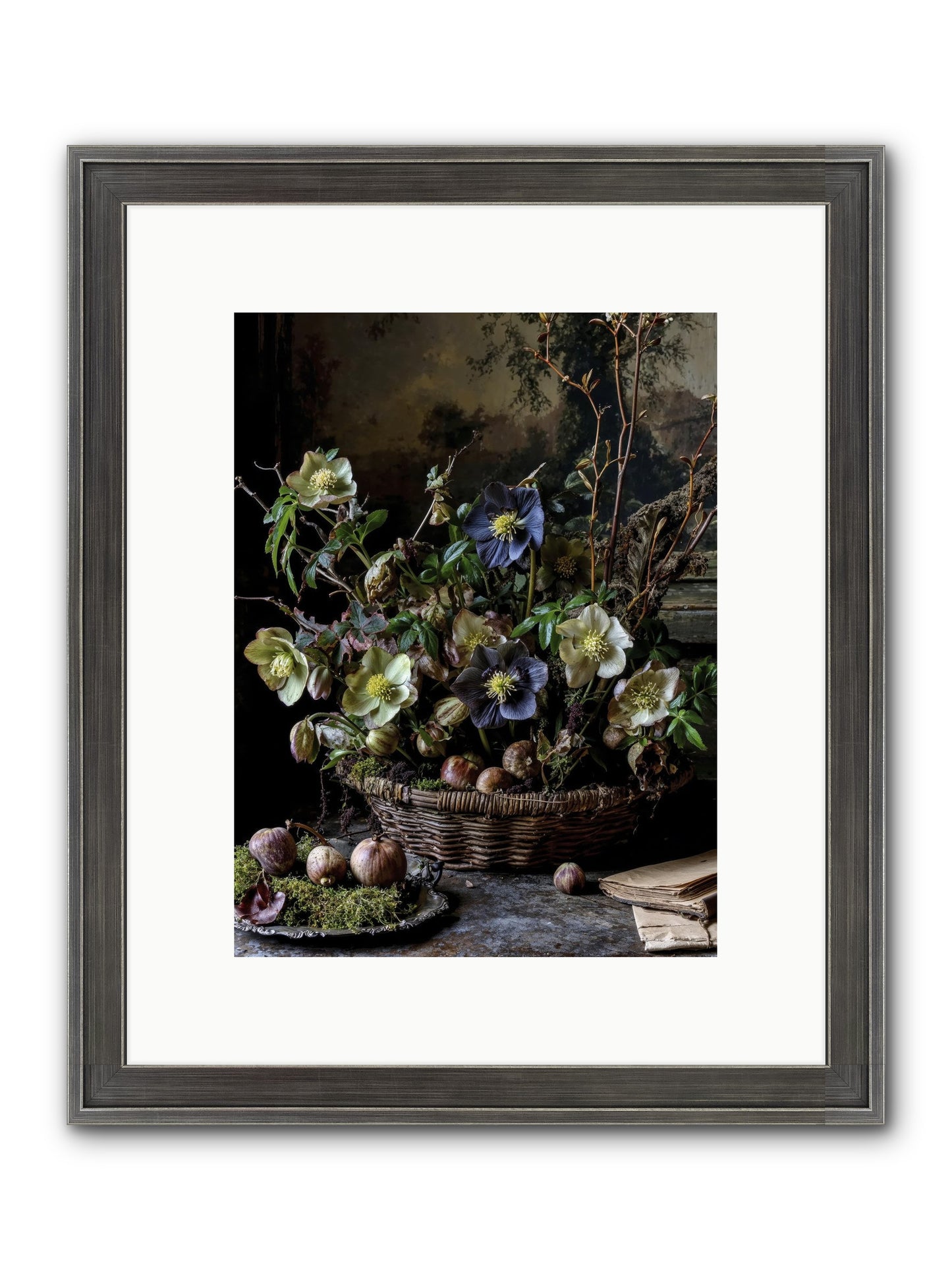 Rhapsody Framed Print - Slimwoods Black/Silver 9x12