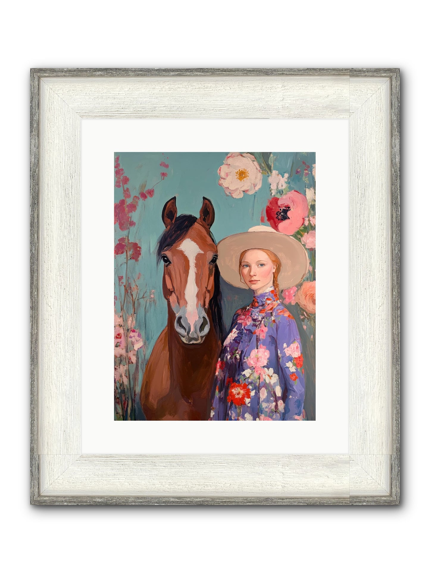 Rhinestone Rebel Framed Print - Driftwood White 12x16