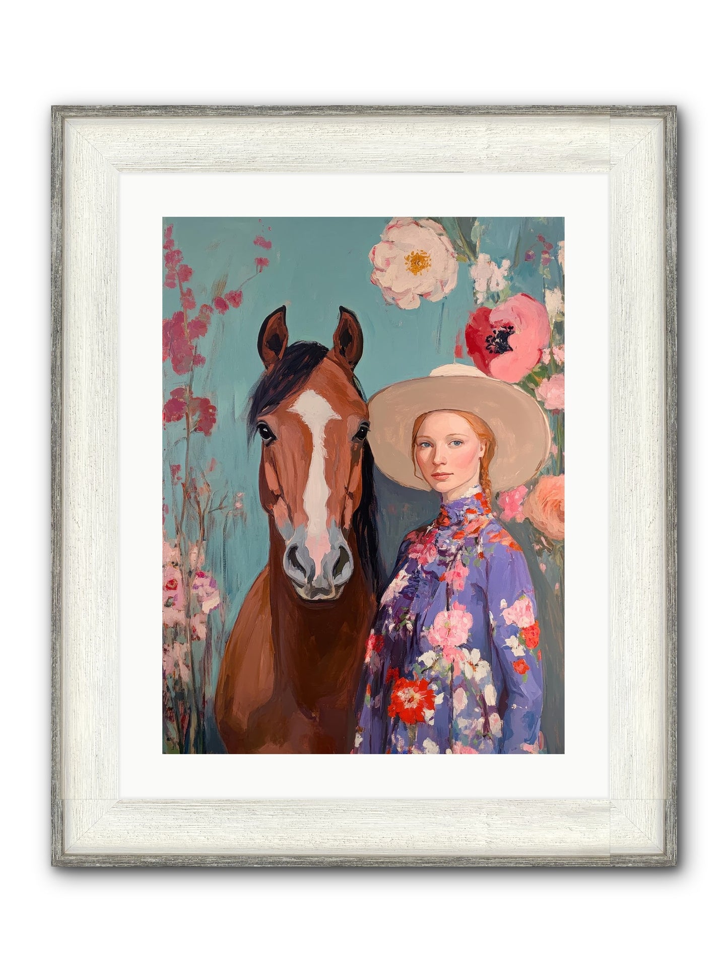 Rhinestone Rebel Framed Print - Driftwood White 18x24