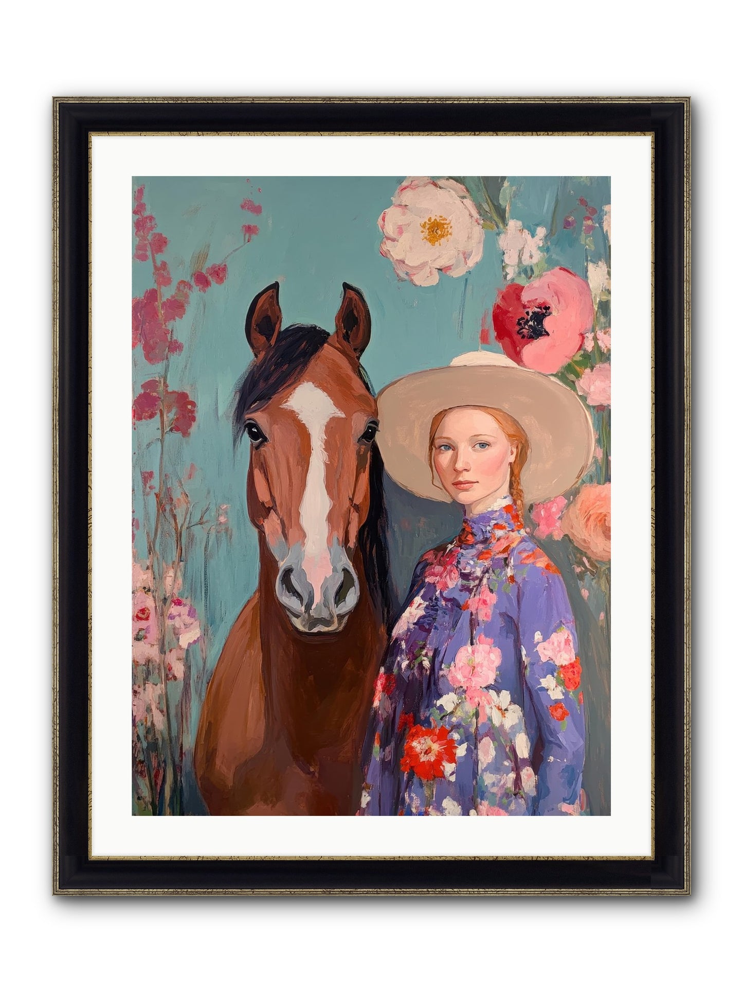 Rhinestone Rebel Framed Print - Black & Gold 24x32