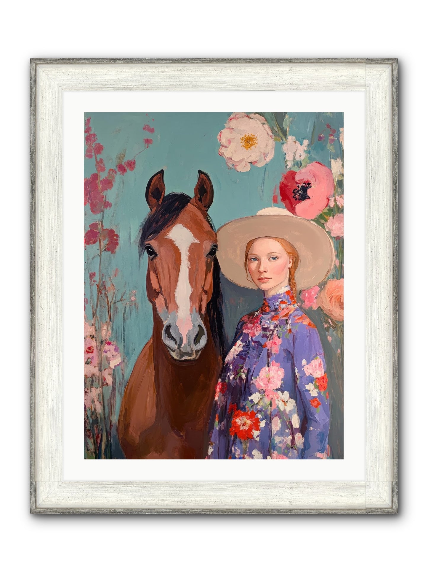 Rhinestone Rebel Framed Print - Driftwood White 24x32