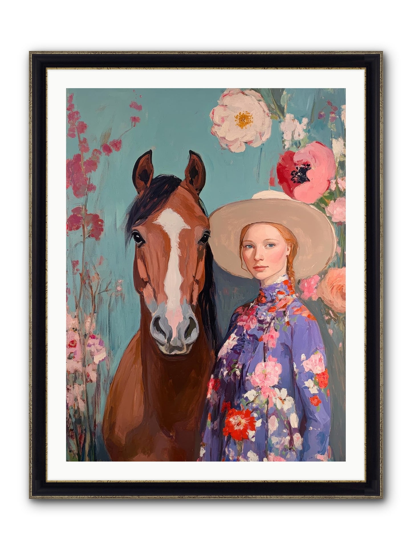 Rhinestone Rebel Framed Print - Black & Gold 30x40