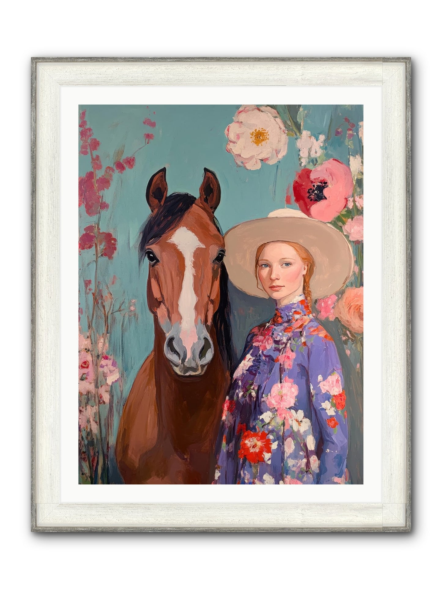 Rhinestone Rebel Framed Print - Driftwood White 30x40