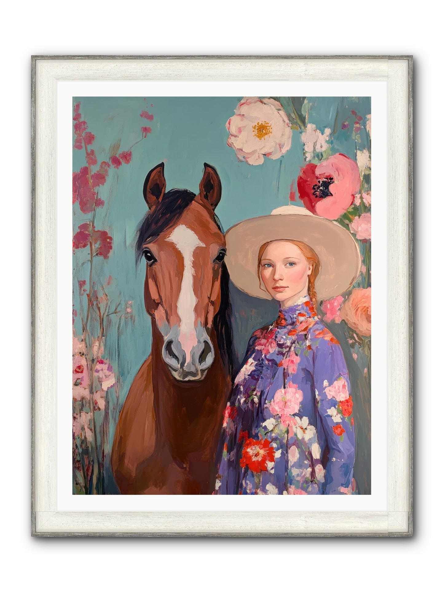 Rhinestone Rebel Framed Print - Driftwood White 36x48