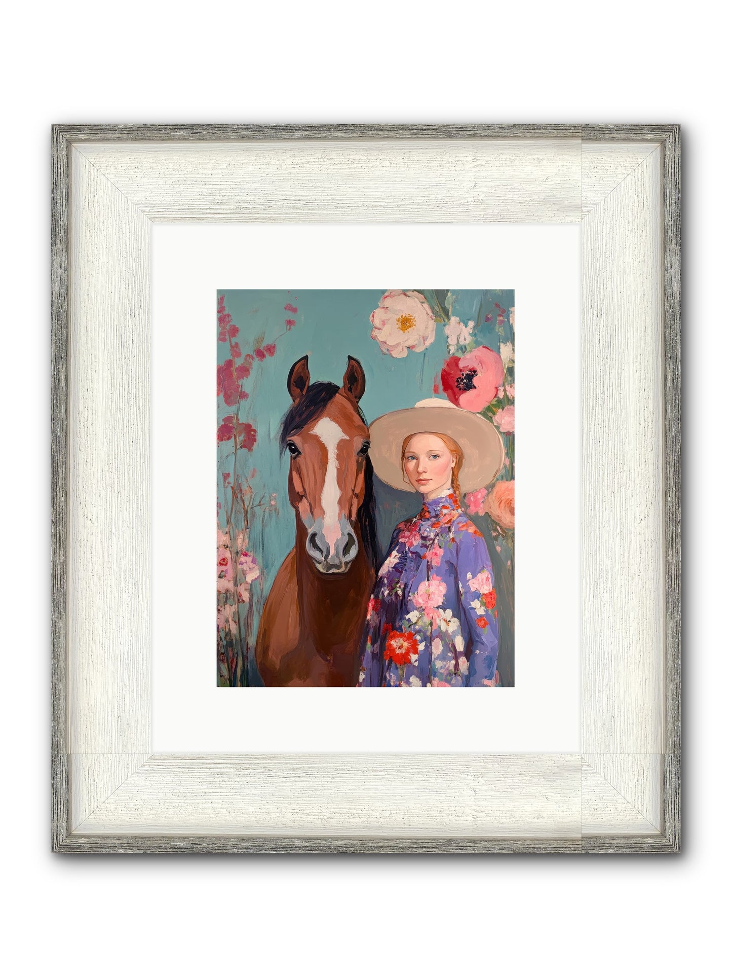 Rhinestone Rebel Framed Print - Driftwood White 9x12