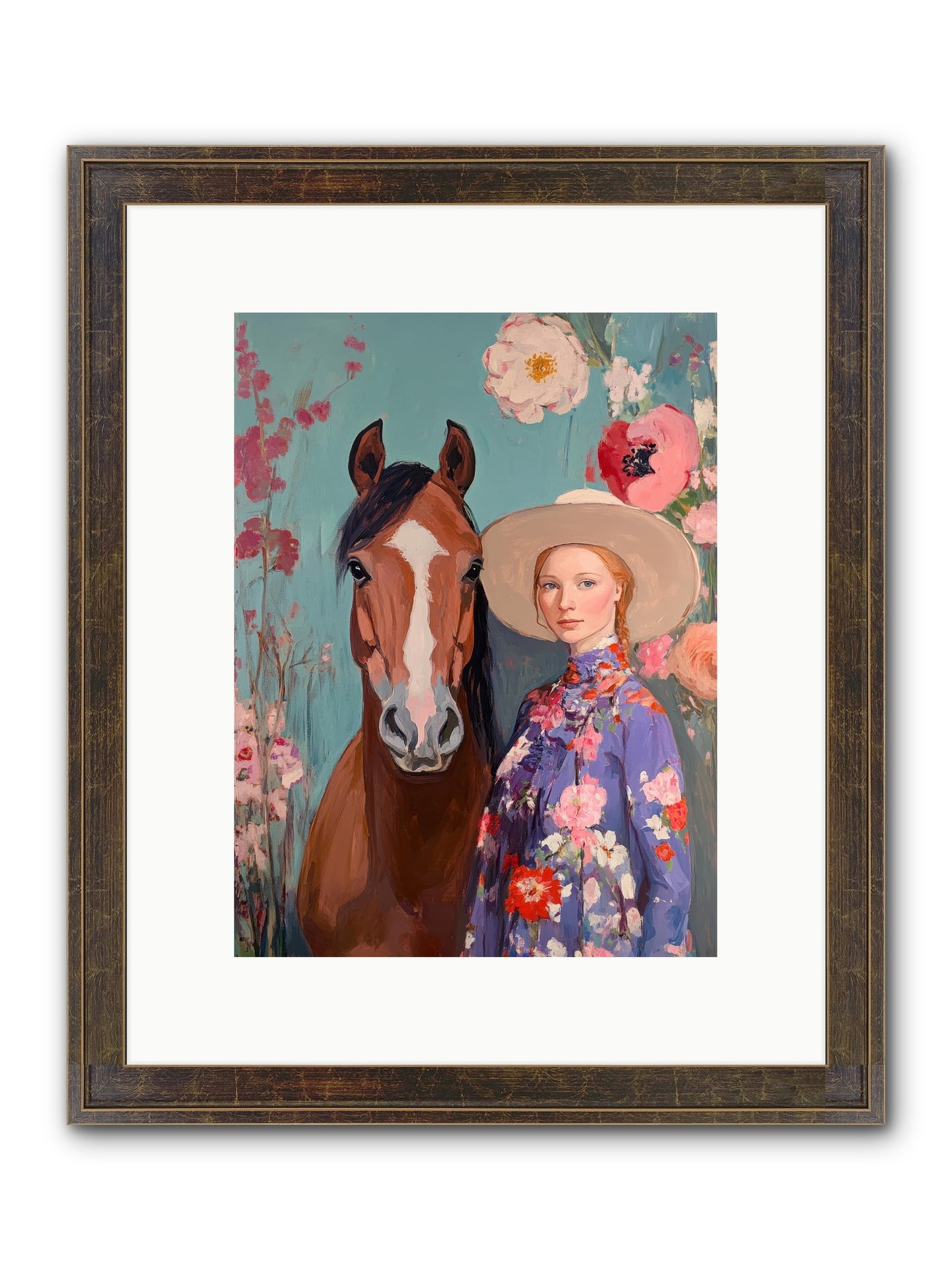 Rhinestone Rebel Framed Print - Slimwoods Black/Gold 9x12