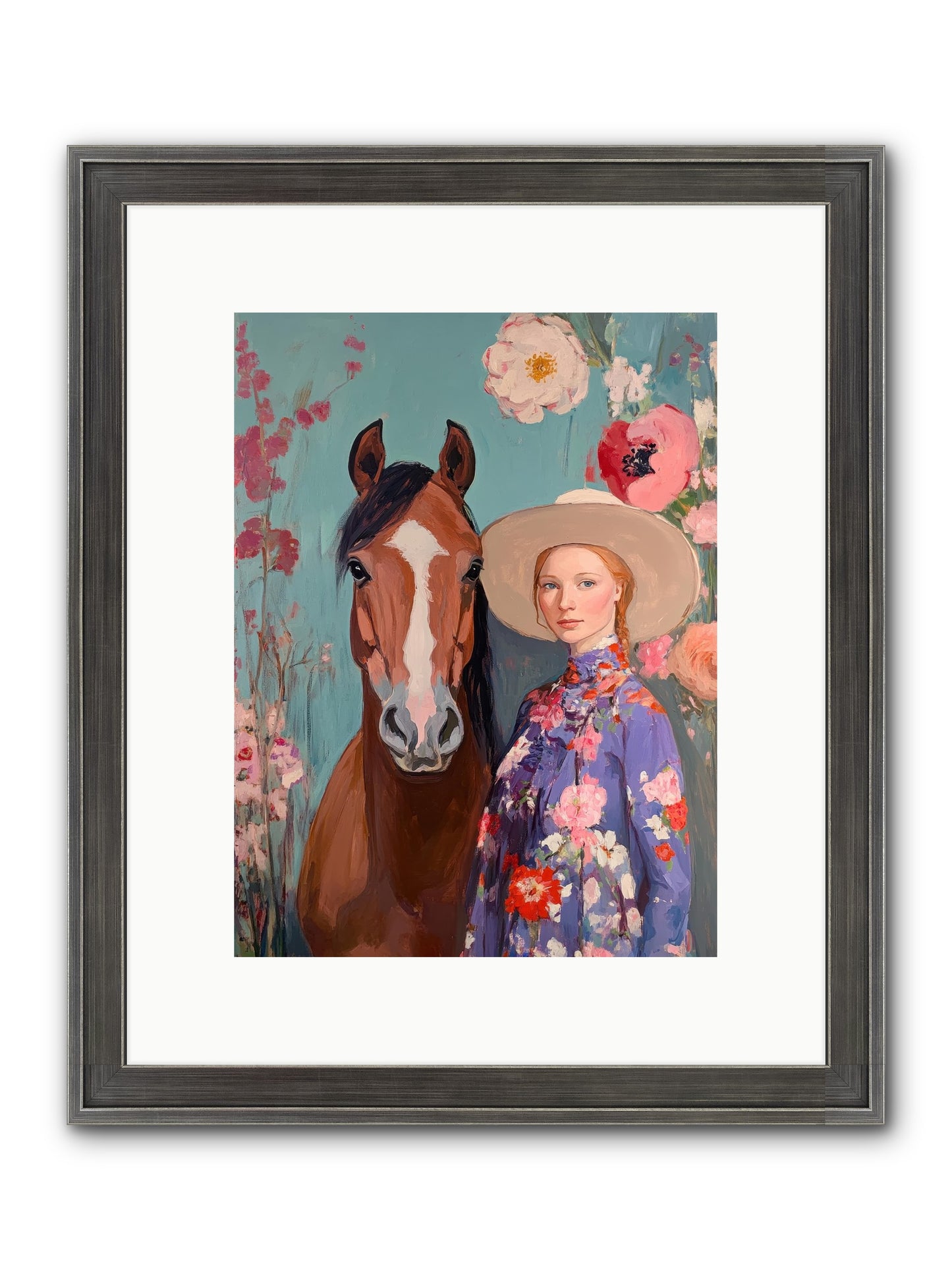 Rhinestone Rebel Framed Print - Slimwoods Black/Silver 9x12