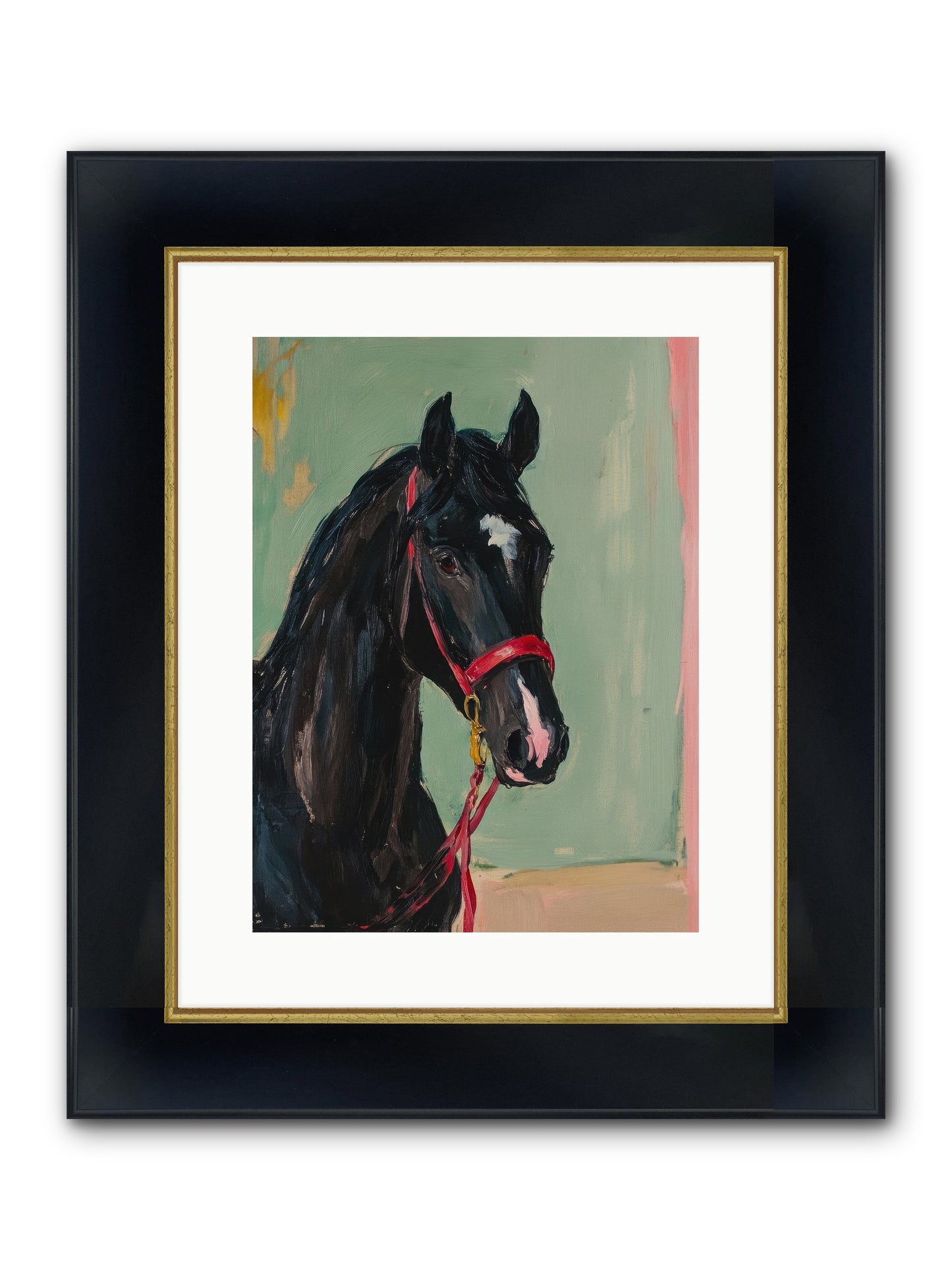 Ribbon Dancer Framed Print - Wide Black w/Gold 12x16
