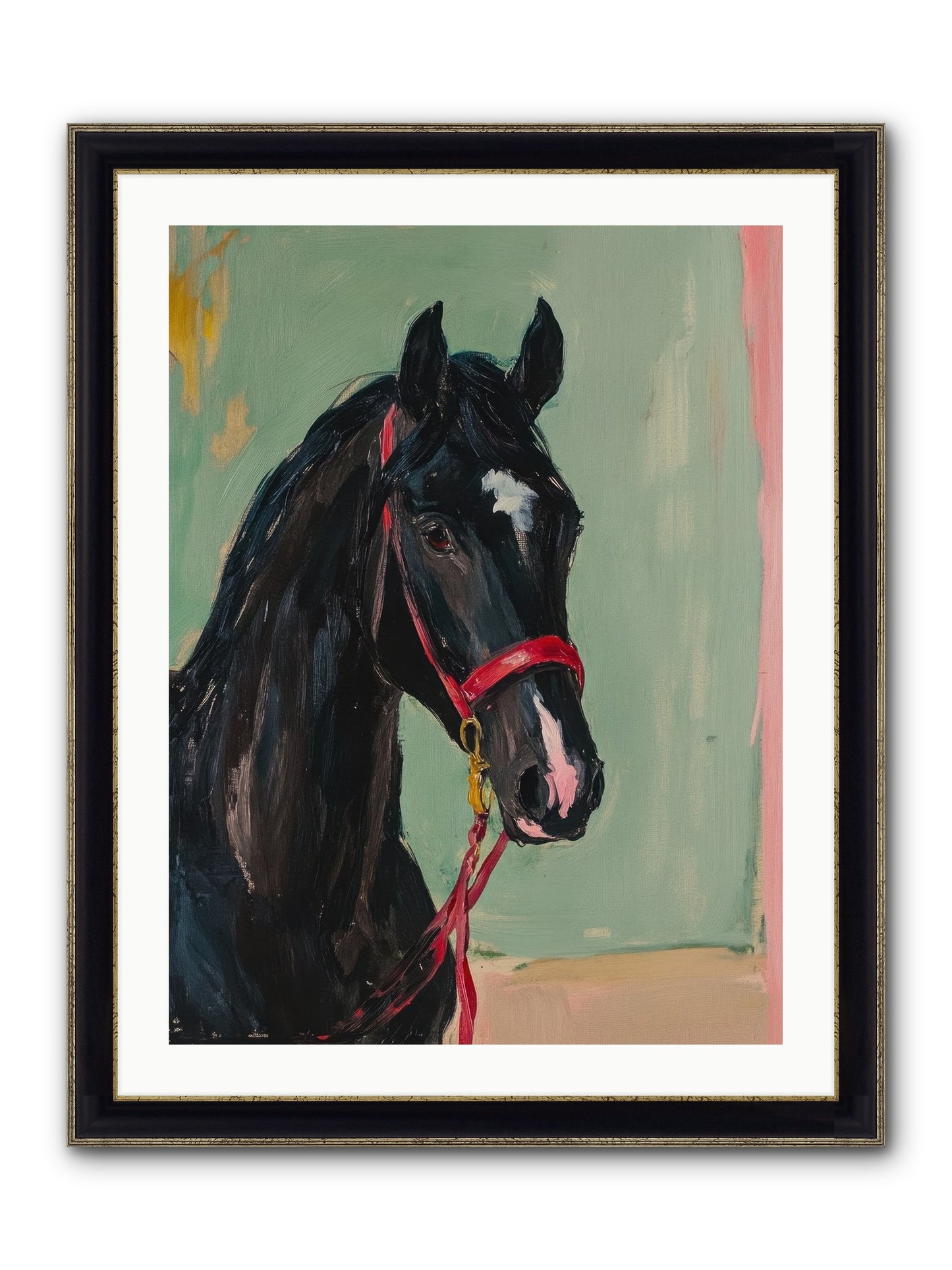 Ribbon Dancer Framed Print - Black & Gold 24x32