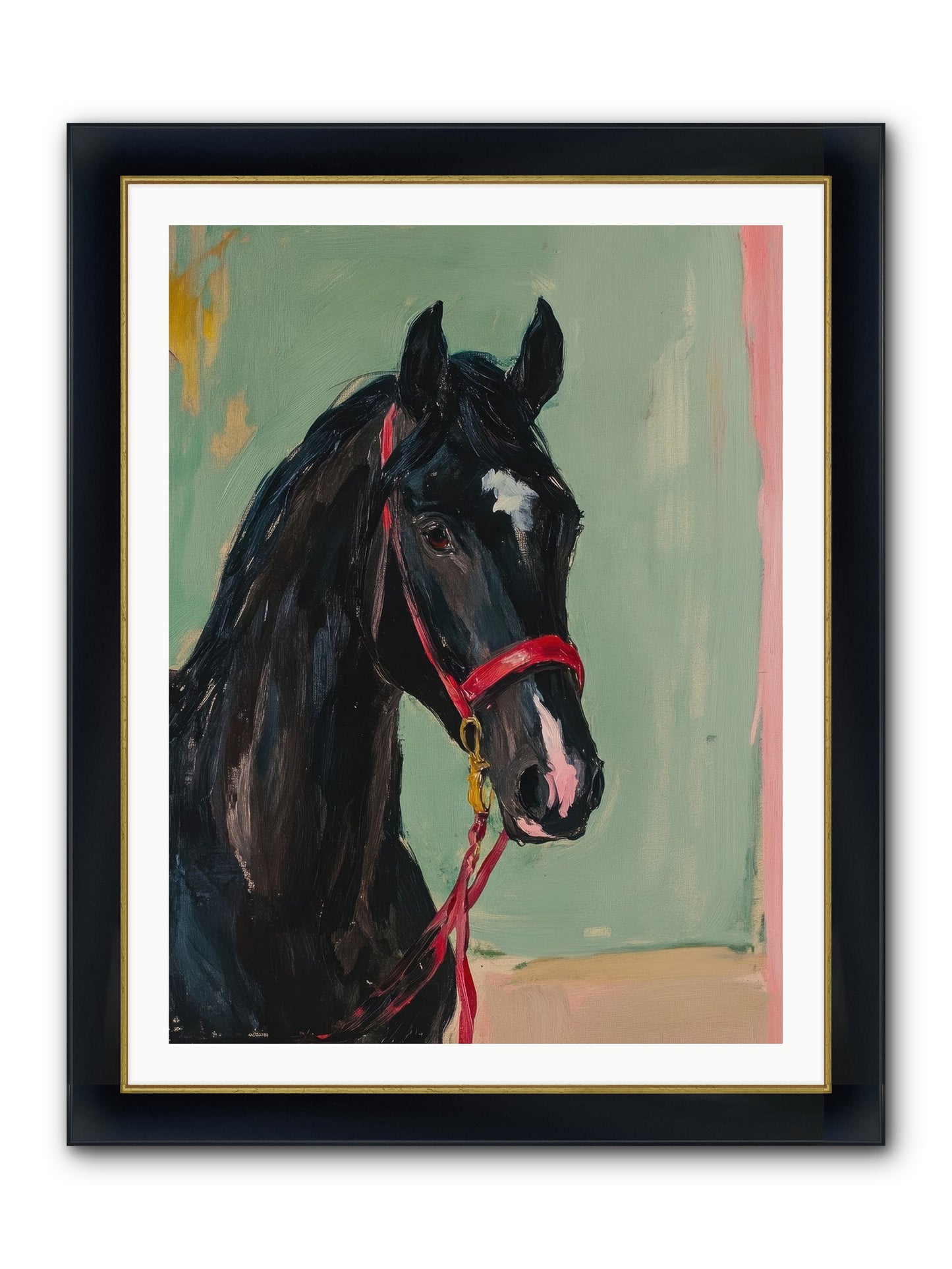 Ribbon Dancer Framed Print - Wide Black w/Gold 30x40