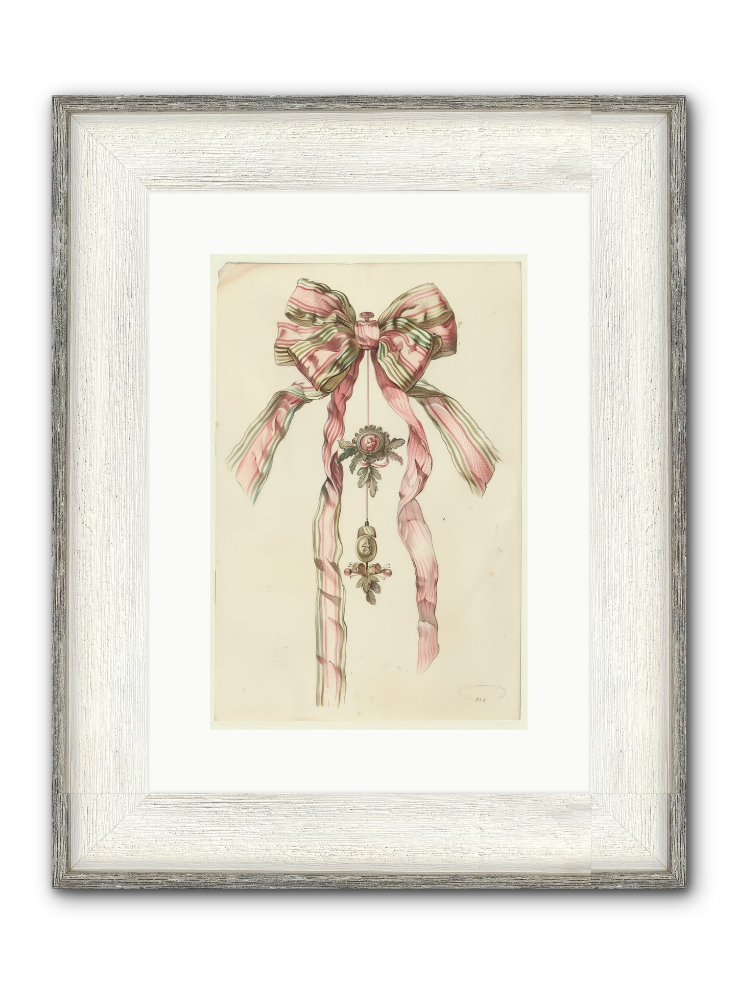 Ribbon Rendezvous Framed Print - Driftwood White 10x15