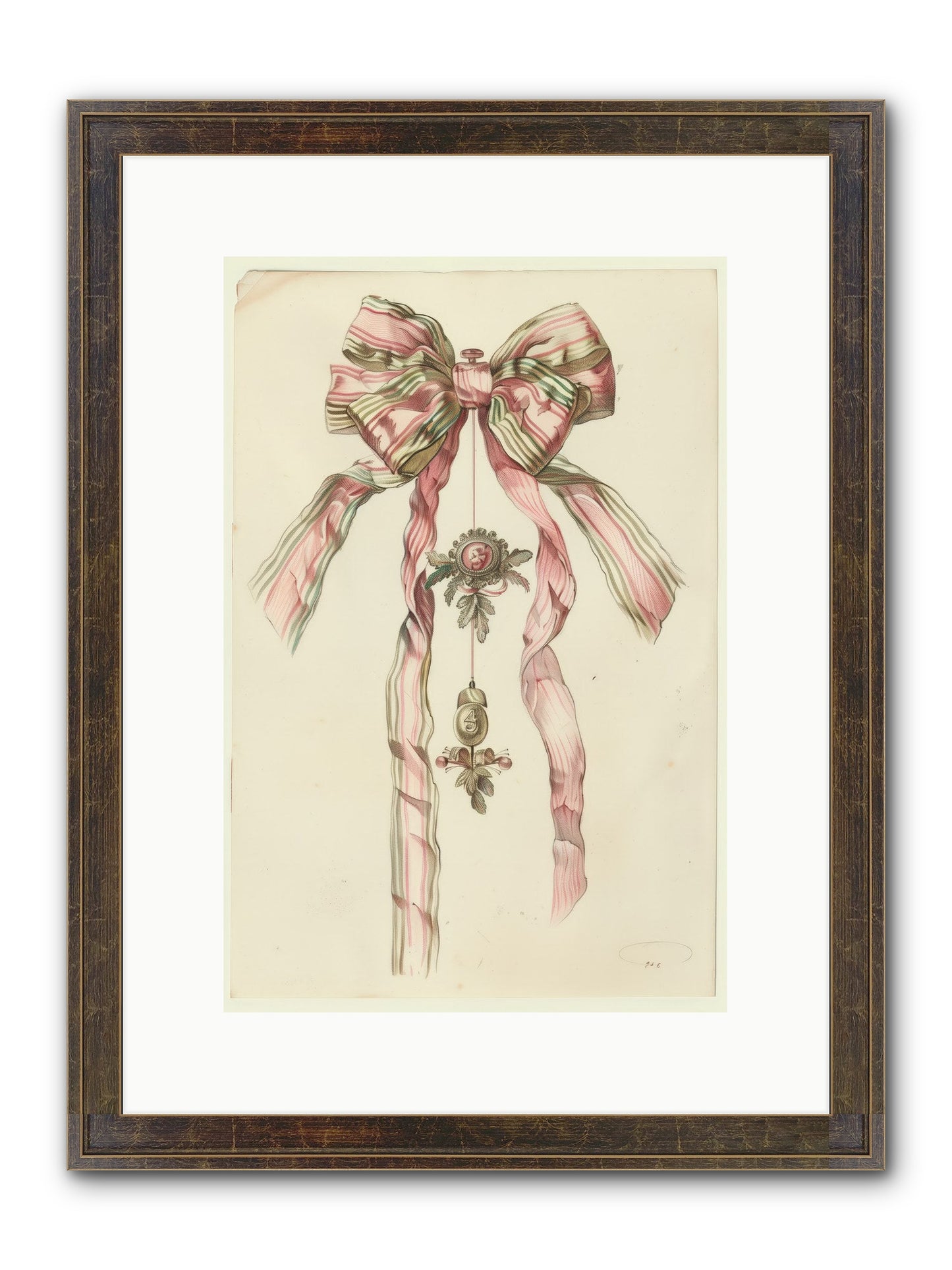 Ribbon Rendezvous Framed Print - Slimwoods Black/Gold 10x15