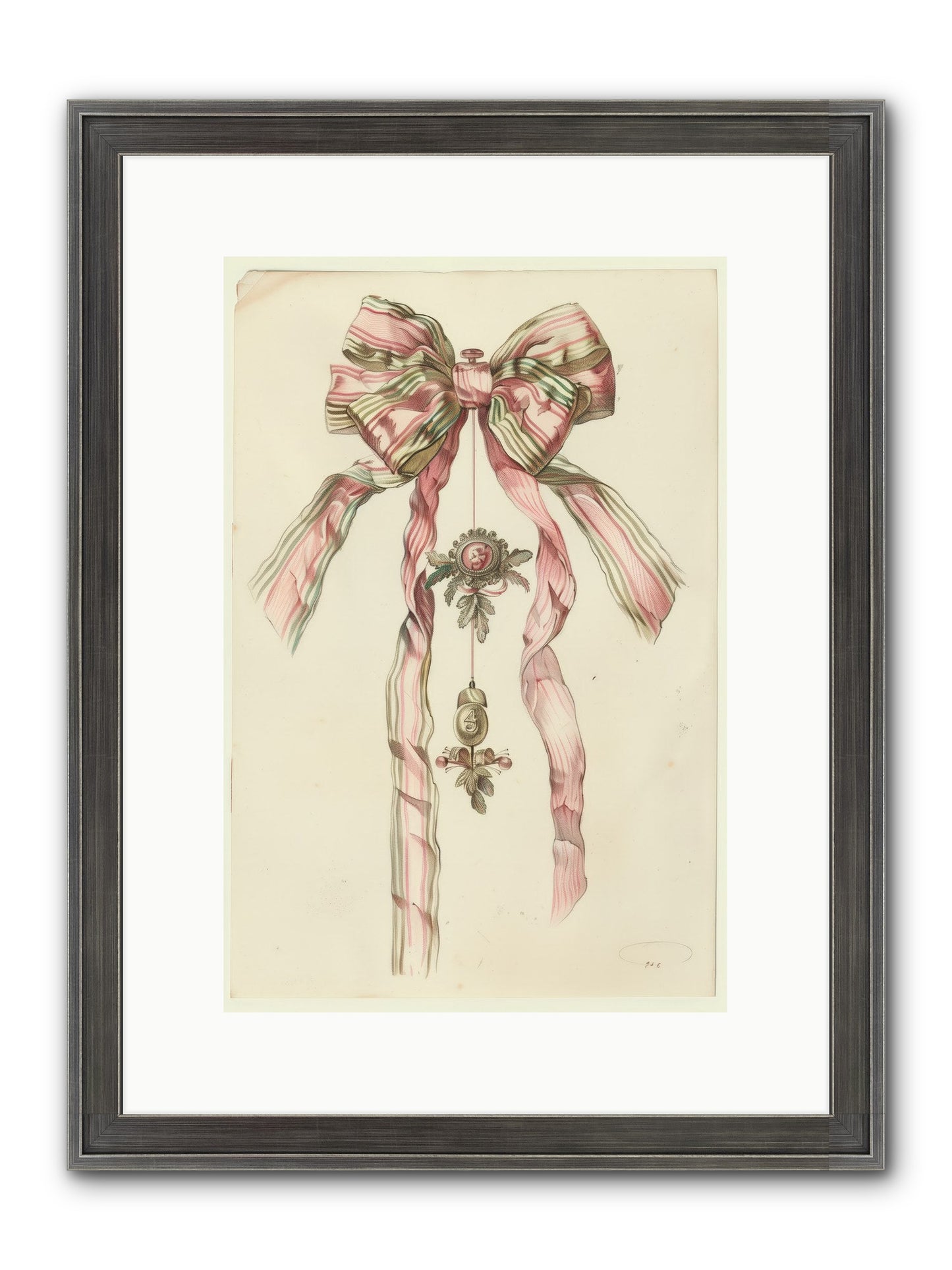 Ribbon Rendezvous Framed Print - Slimwoods Black/Silver 10x15