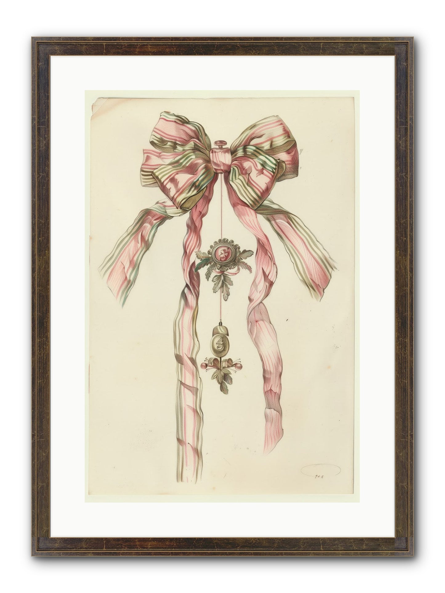 Ribbon Rendezvous Framed Print - Slimwoods Black/Gold 16x24