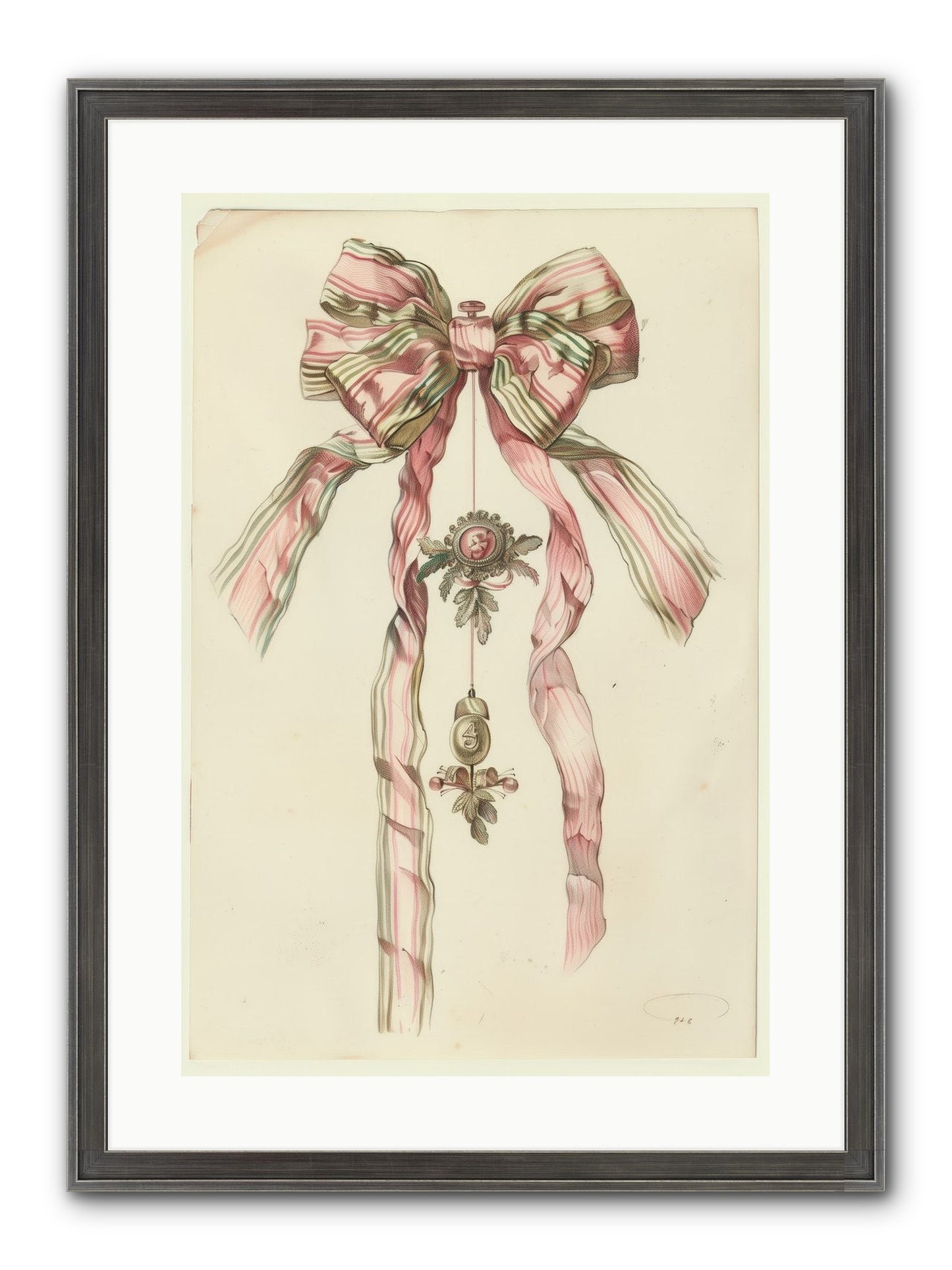 Ribbon Rendezvous Framed Print - Slimwoods Black/Silver 16x24