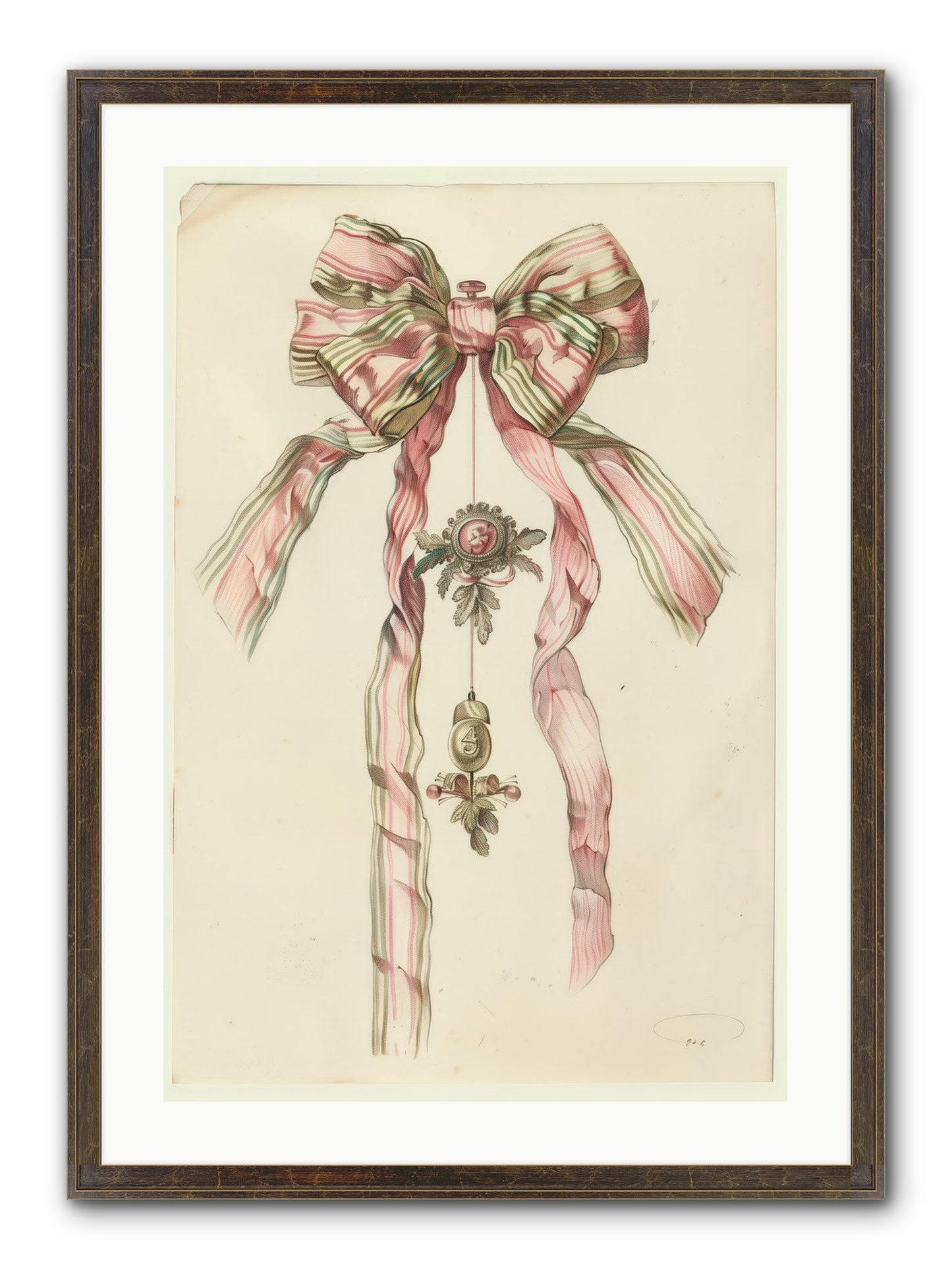 Ribbon Rendezvous Framed Print - Slimwoods Black/Gold 20x30