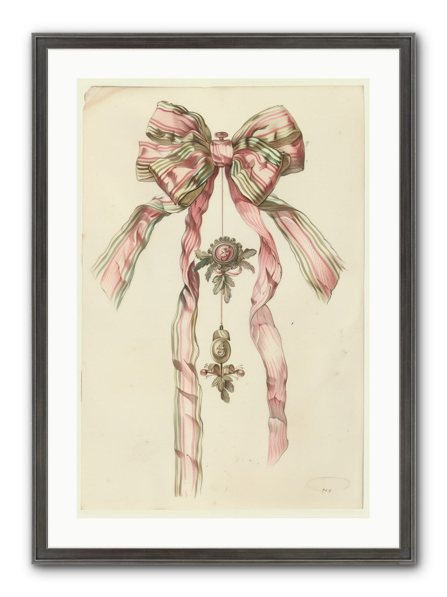 Ribbon Rendezvous Framed Print - Slimwoods Black/Silver 20x30