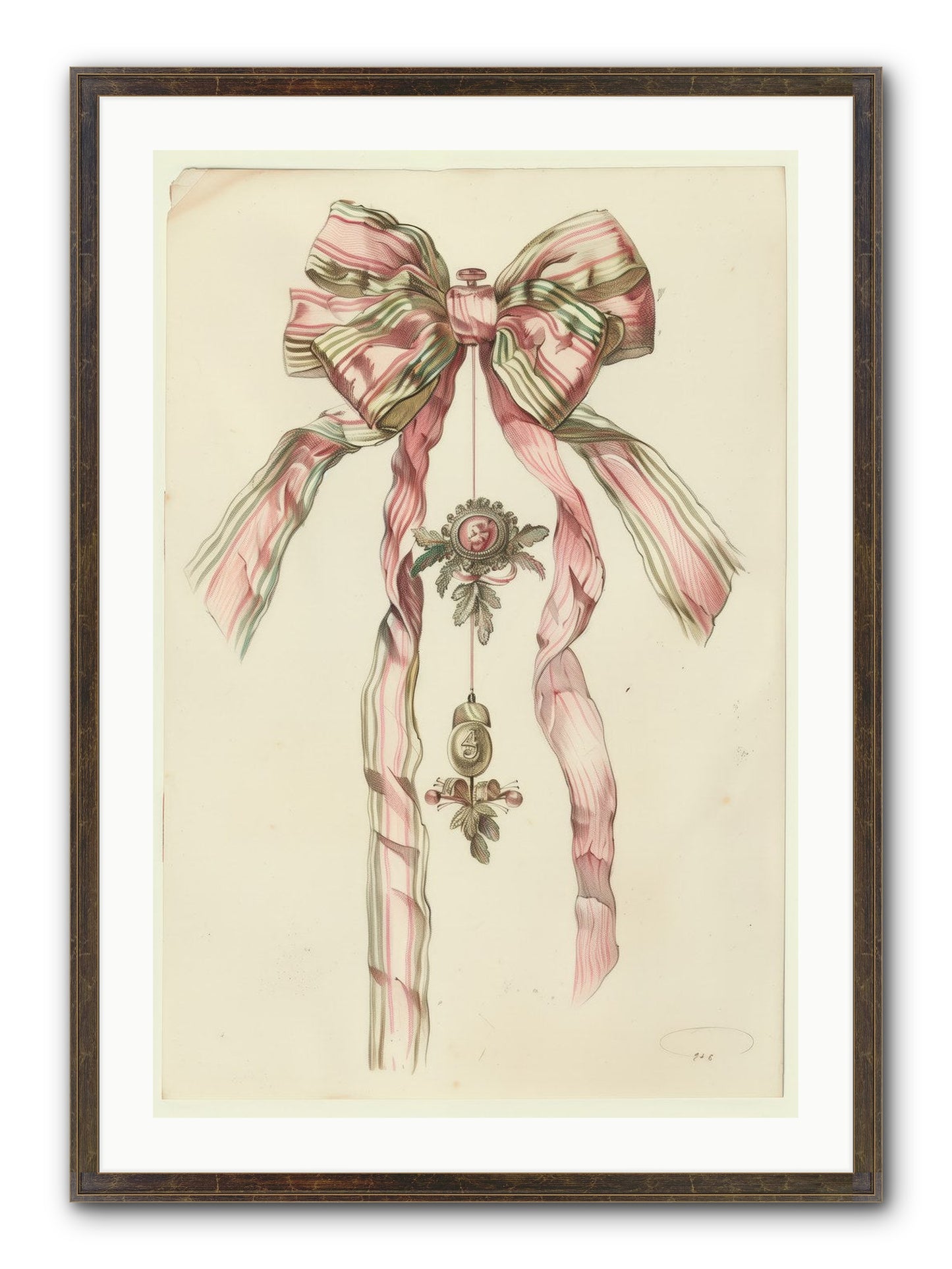 Ribbon Rendezvous Framed Print - Slimwoods Black/Gold 24x36