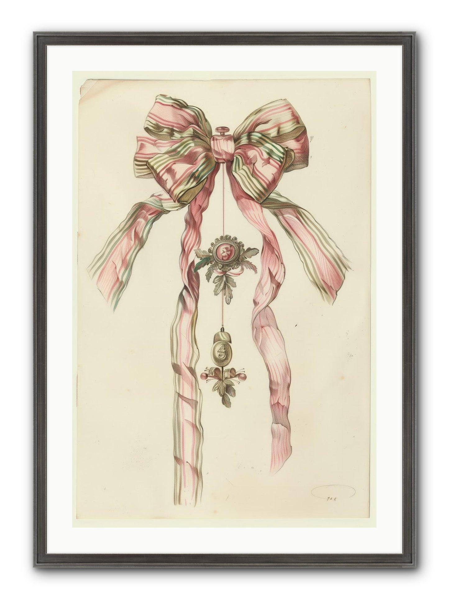Ribbon Rendezvous Framed Print - Slimwoods Black/Silver 24x36