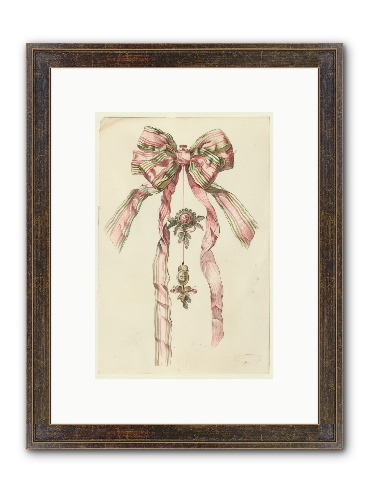Ribbon Rendezvous Framed Print - Slimwoods Black/Gold 8x12