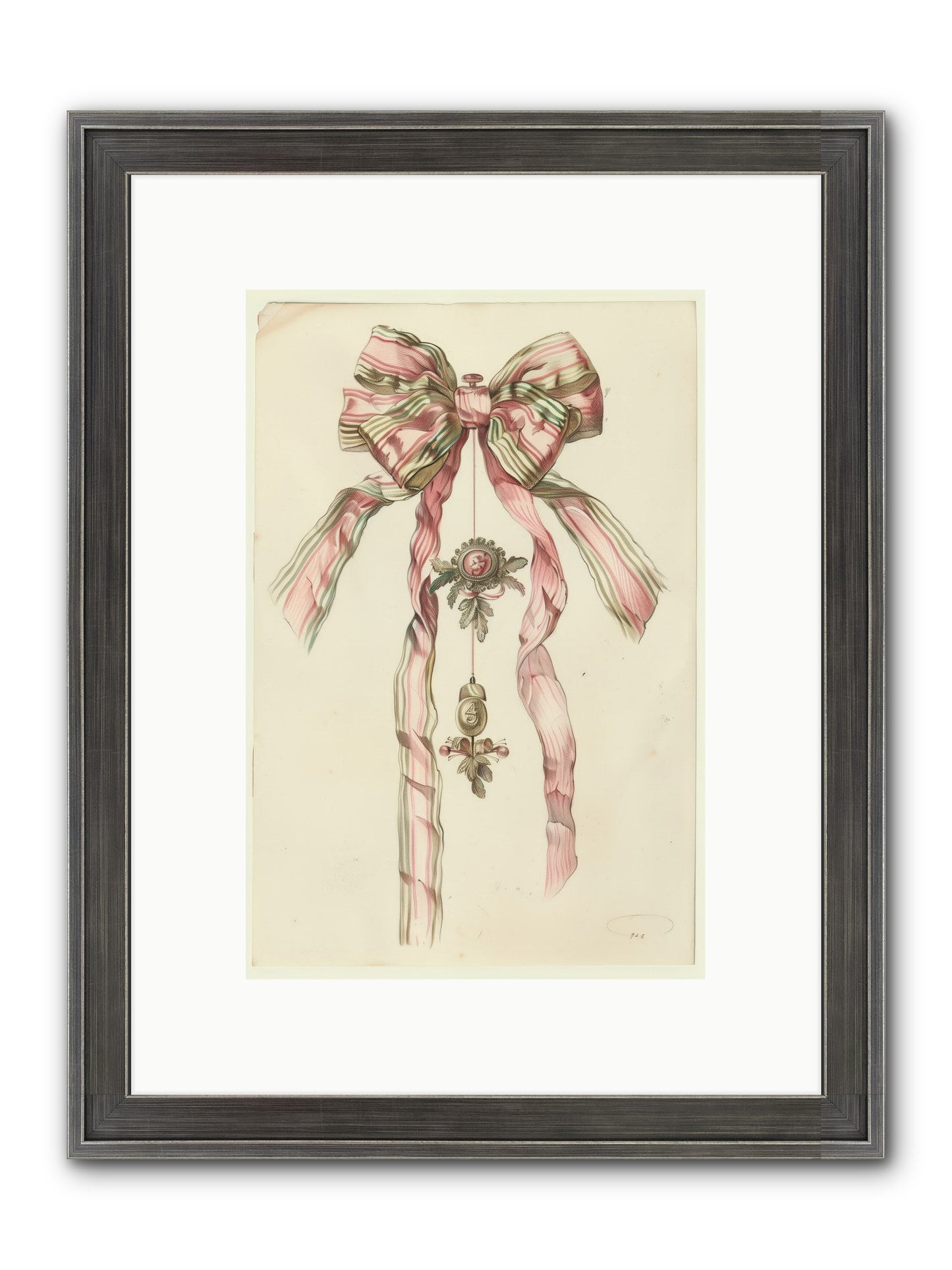 Ribbon Rendezvous Framed Print - Slimwoods Black/Silver 8x12