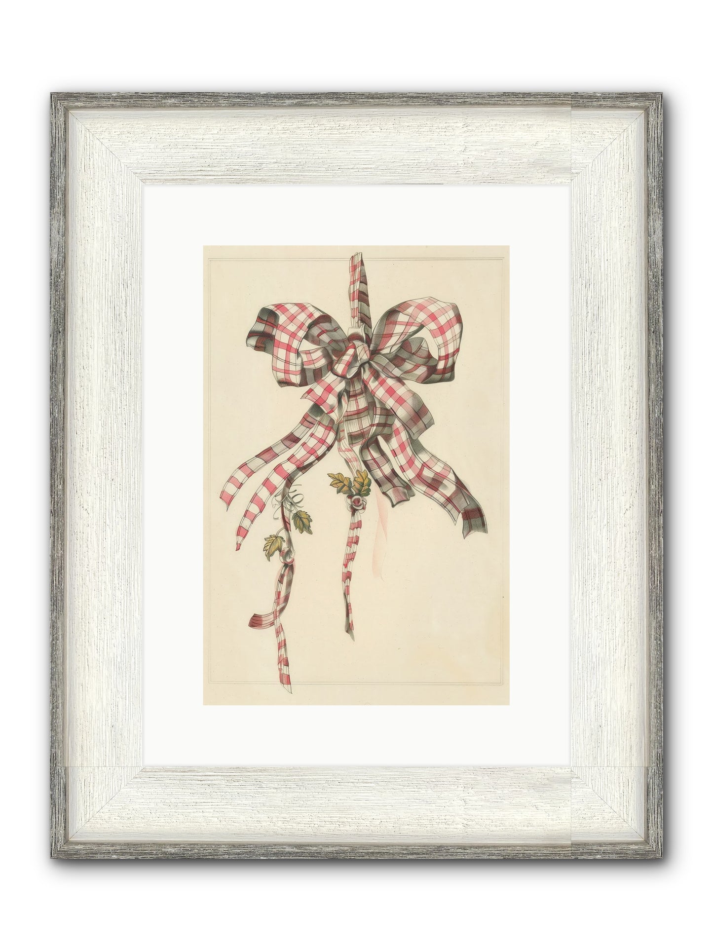 Ribbon Reverie Framed Print - Driftwood White 10x15